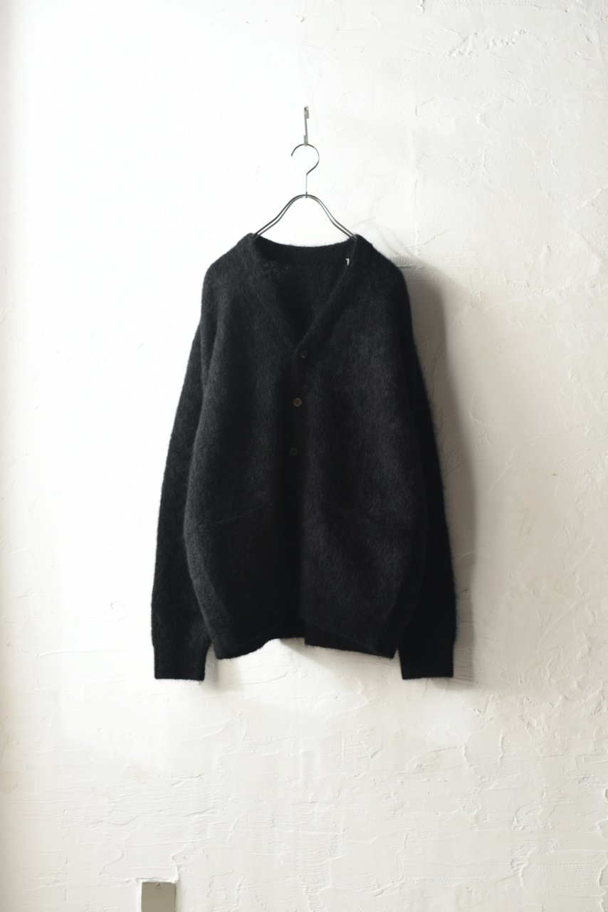 crepuscule Mohair V Neck Cardigan Black - BISHOOL,Edwina Horl,My