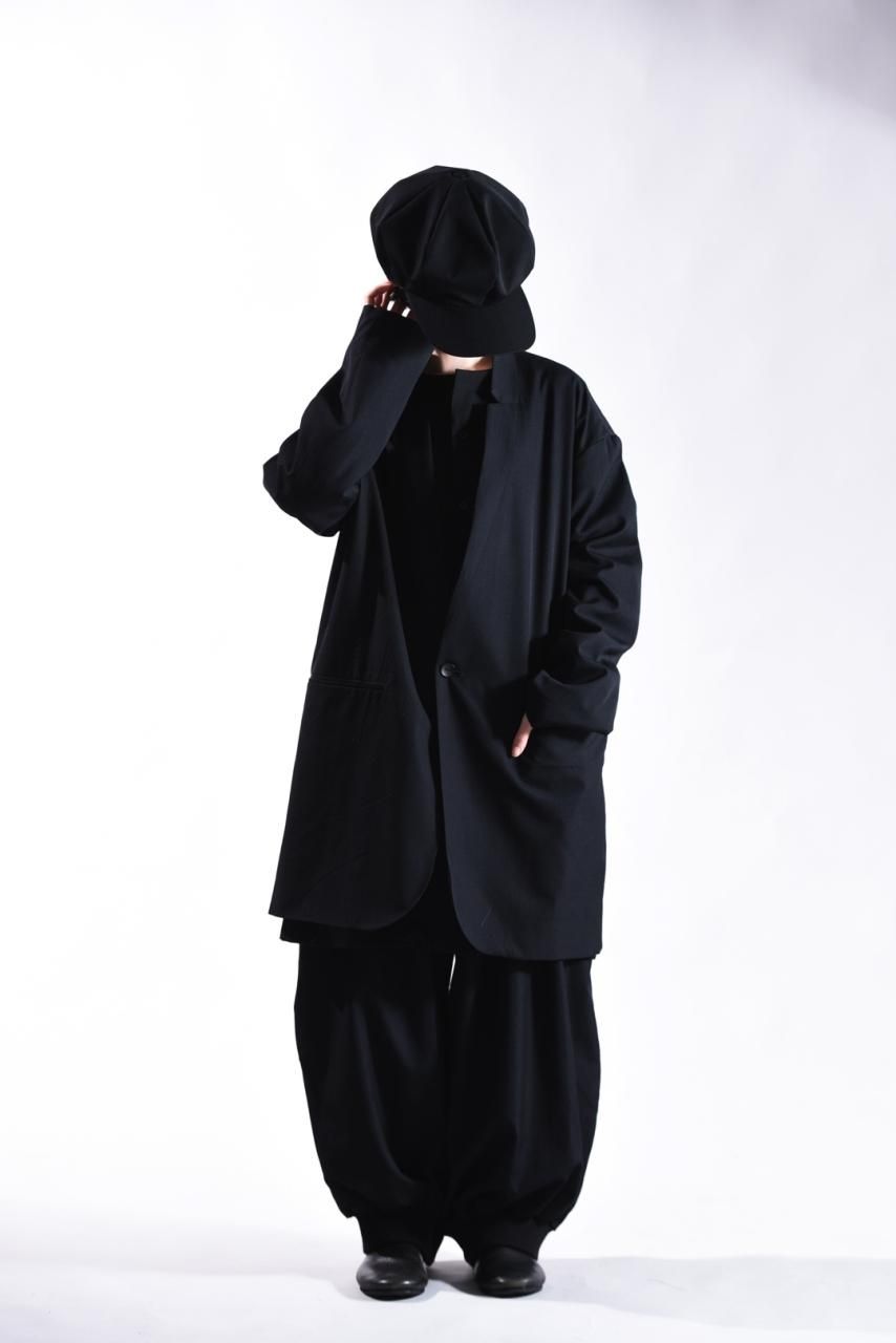 尾州アンゴラウール⭐︎Edwina Horl ×BISHOOL ロングコート BISHOOL Wool Gabardine Peaked Lapel Long Coat - BISHOOL
