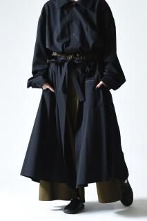 BISHOOL Wool Gabardine Layered  Pants blackmustard