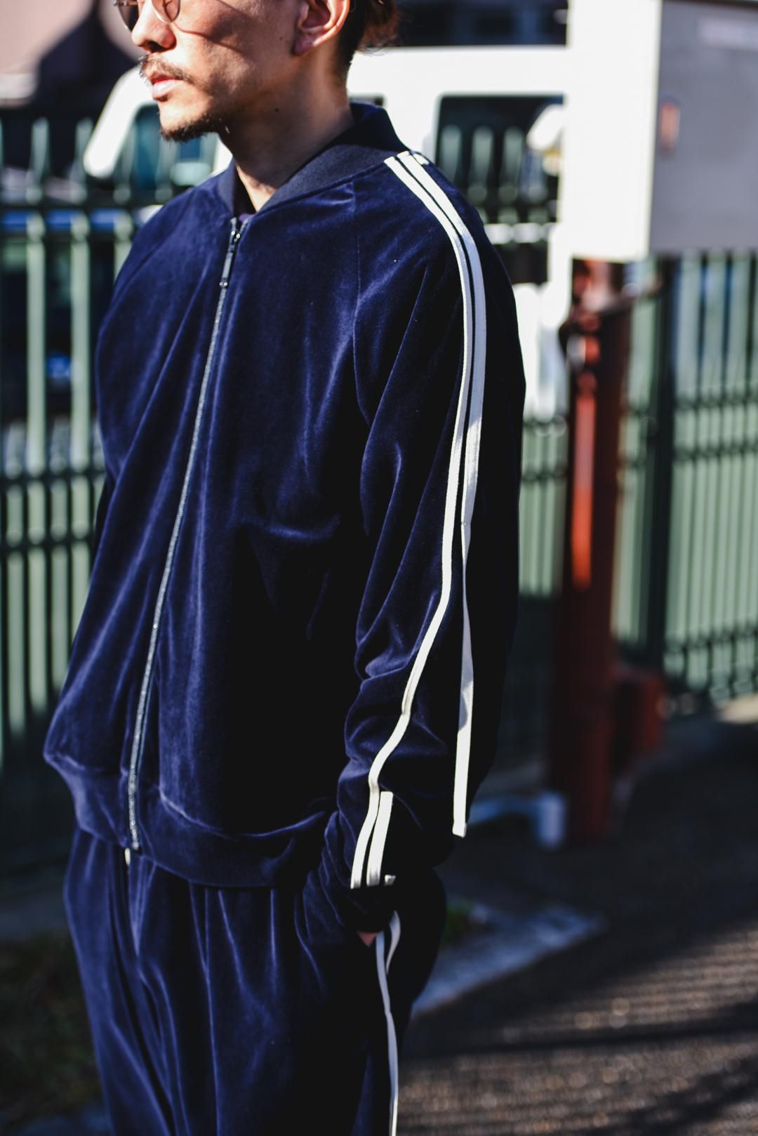 My Beautiful Landlet ベロアMBLジャージー Navy - BISHOOL