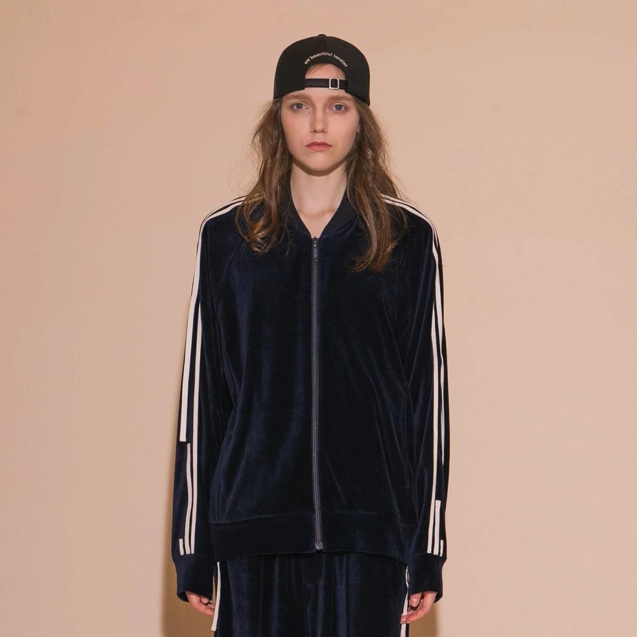 My Beautiful Landlet ベロアMBLジャージー Navy - BISHOOL