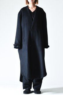 [Edwina Hörl  BISHOOL] Angora Wool Round Slit Super Long Coat