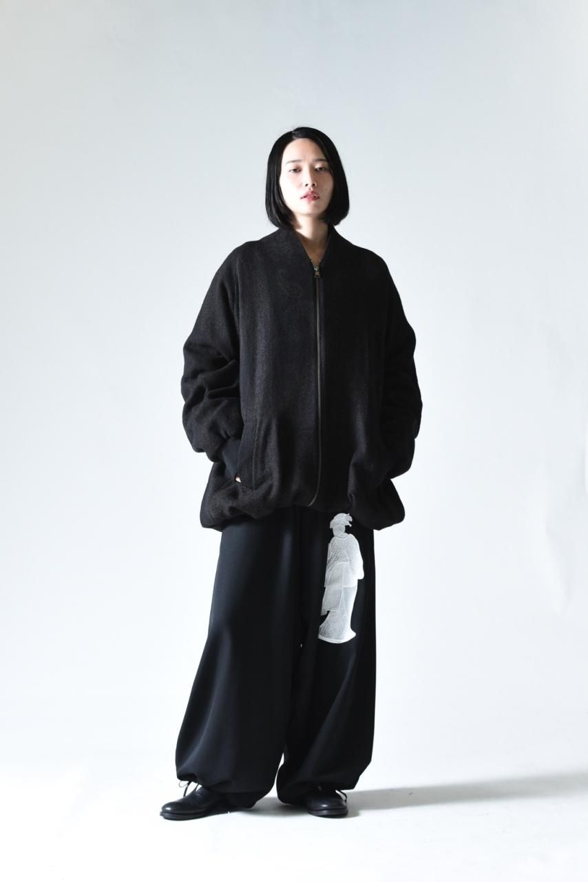 YANTOR Dark Paisley Jacquard Wide Blouson Gray - BISHOOL,Edwina