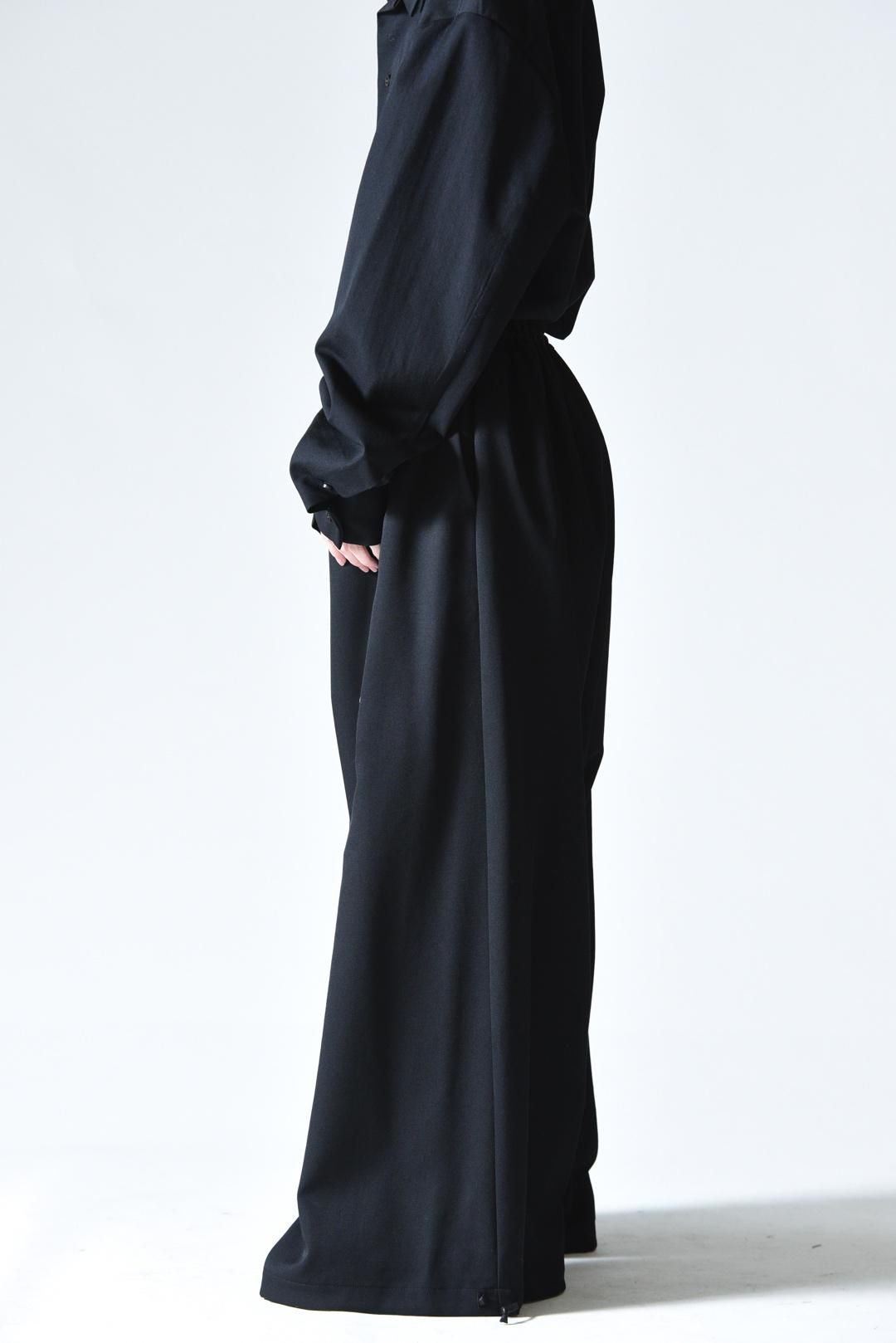 【BISHOOL】ウールギャバジンゴトギパンツ　サルエルパンツ　ワイドパンツ BISHOOL Wool Gabardine Easy Goto-Gi Pants navy - BISHOOL