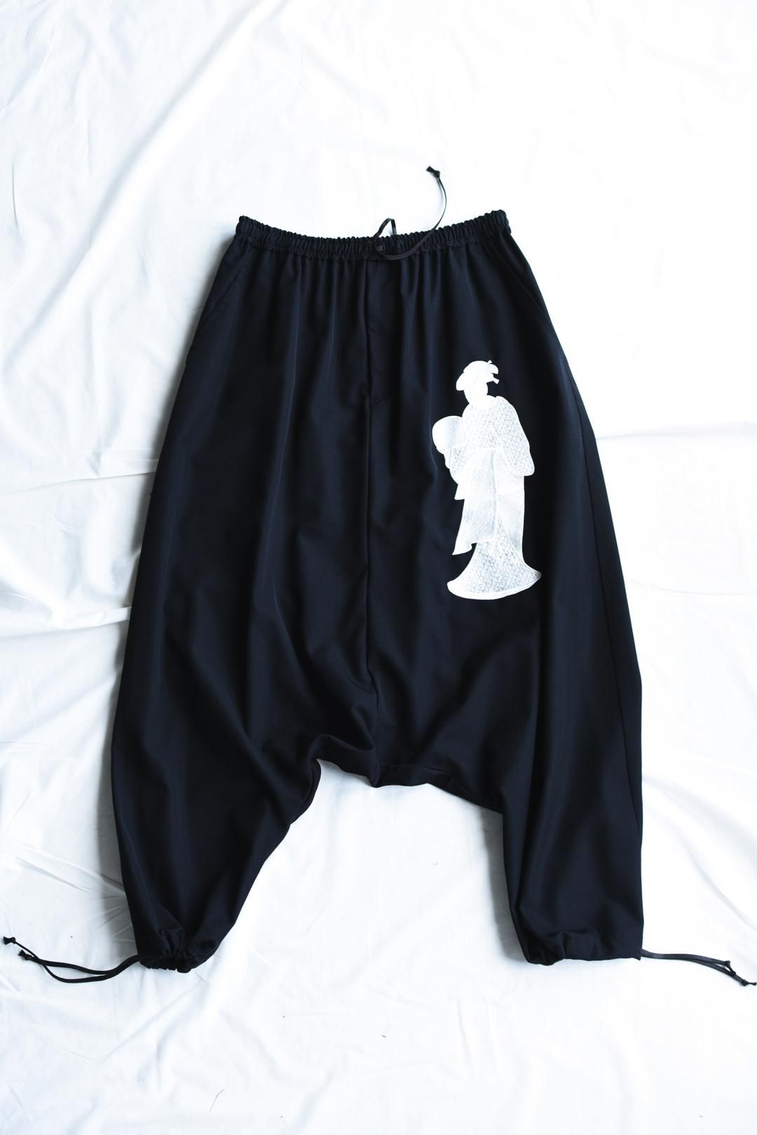 BISHOOL バルーン BISHOOL Wool Gabardine KIMONO Balloon Pants black - BISHOOL,Edwina