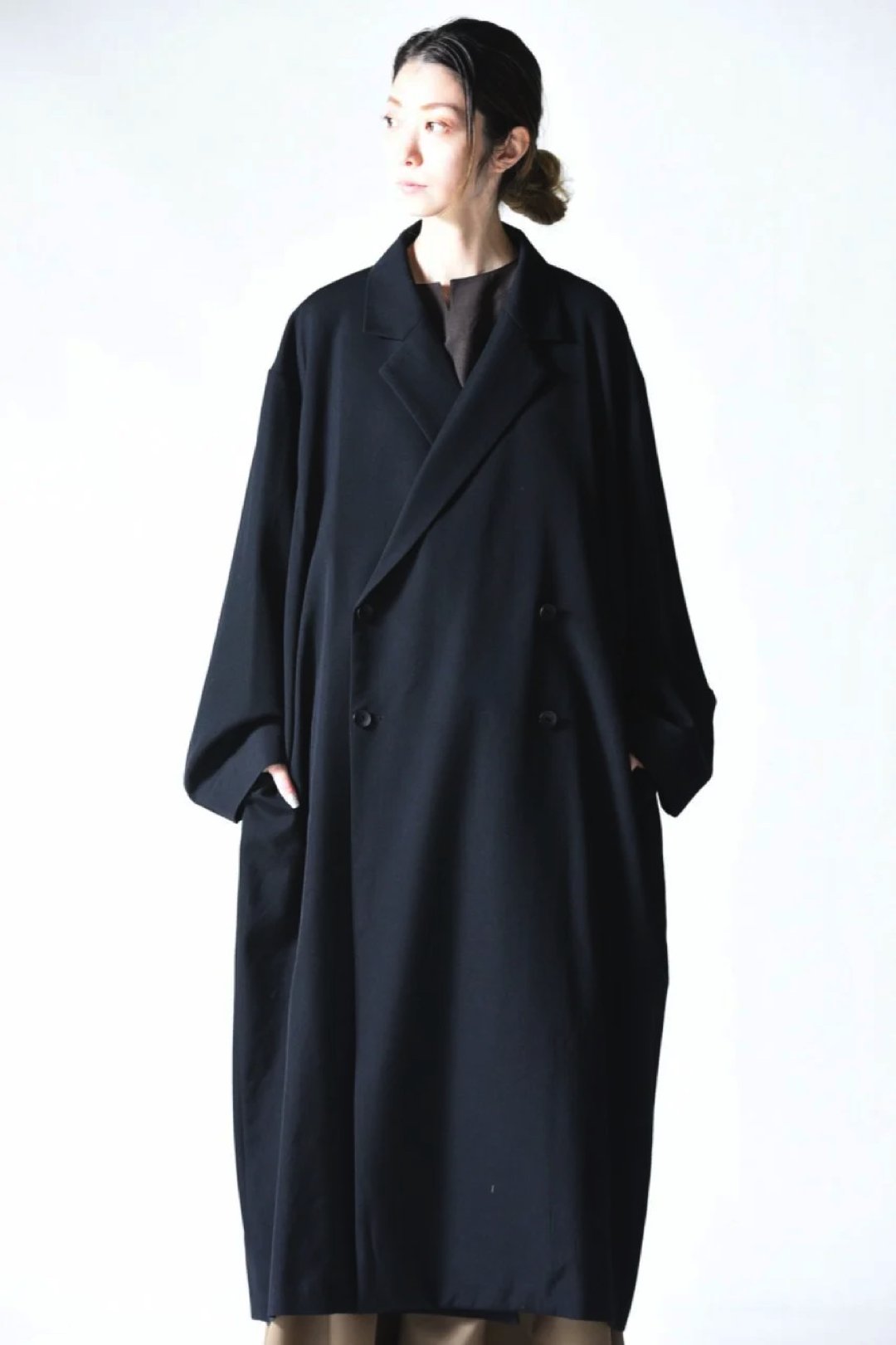 BISHOOL Wool Gabardine Double Long Coat - BISHOOL,Edwina Horl,My