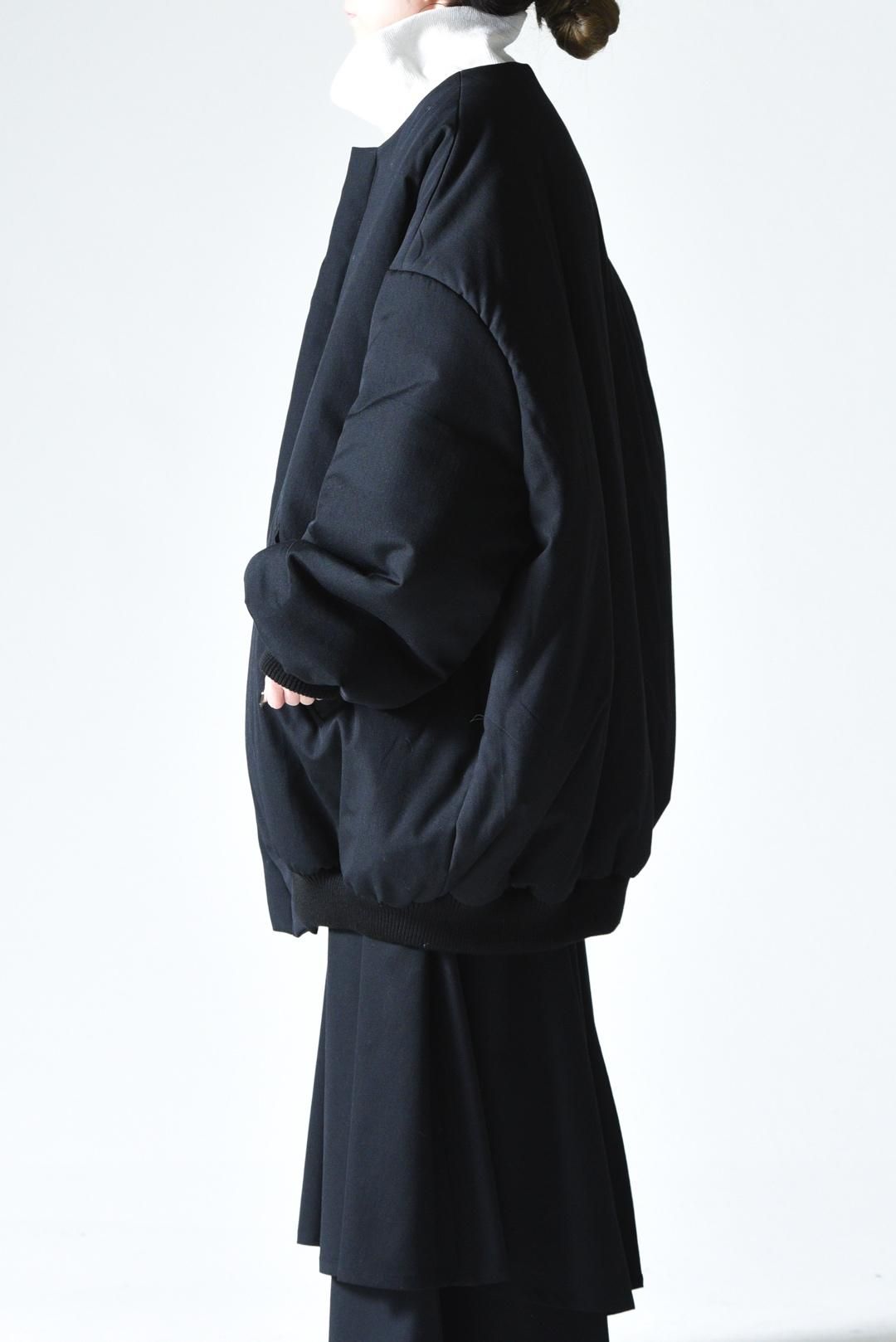 BISHOOL Wool Gabardine Padded Bomber Jacket - BISHOOL,Edwina