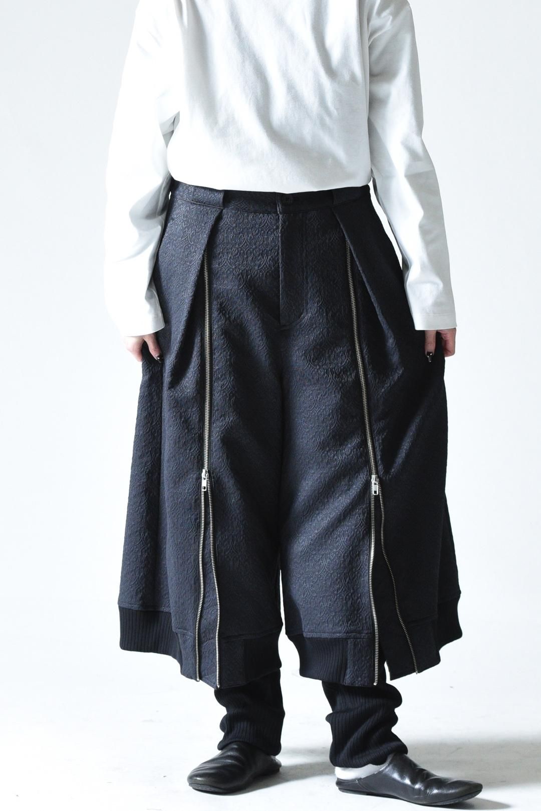 NaNo Art Layered rib blouson pants black - BISHOOL,Edwina