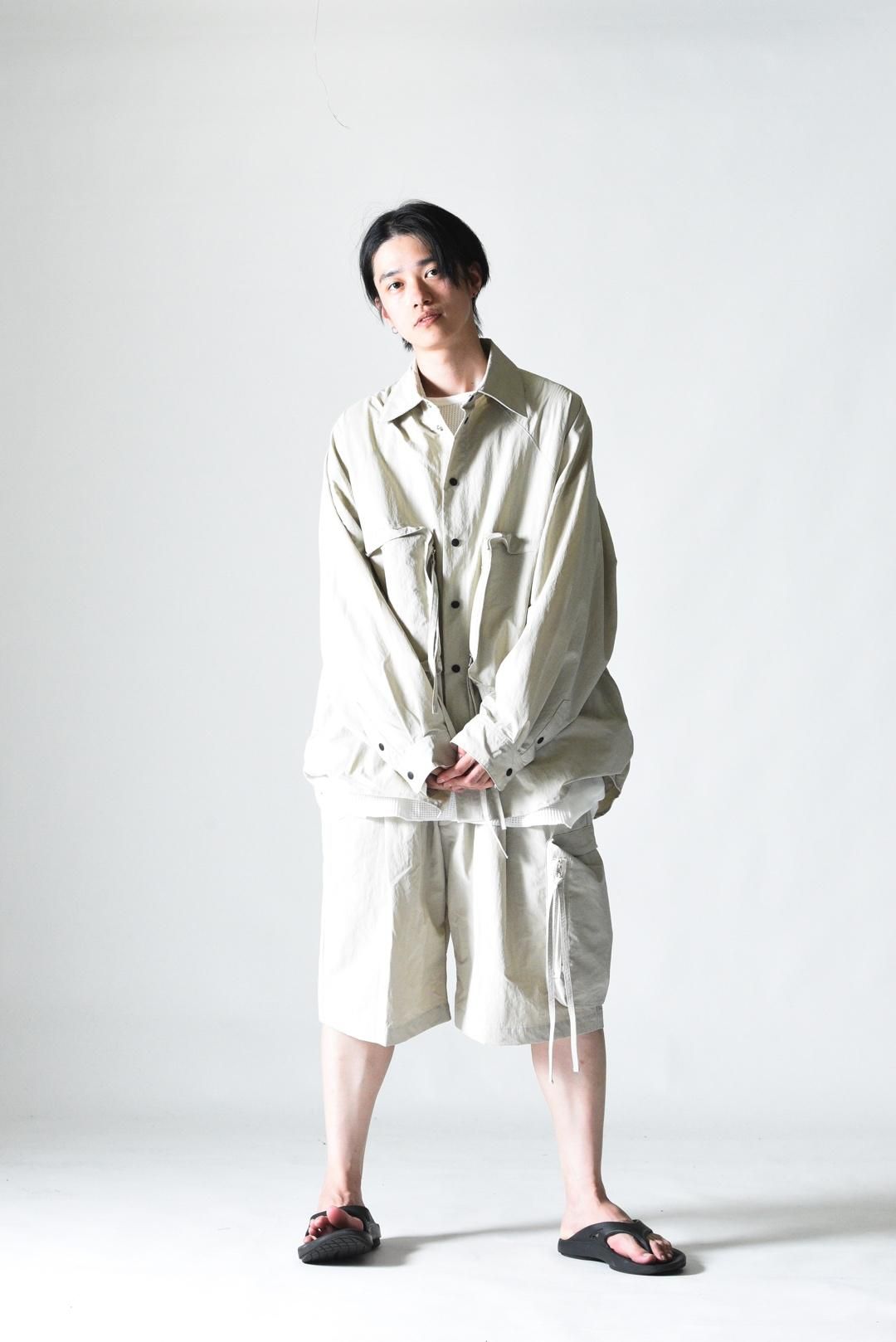 My Beautiful Landlet カーゴポケットビッグシャツ L.Gray