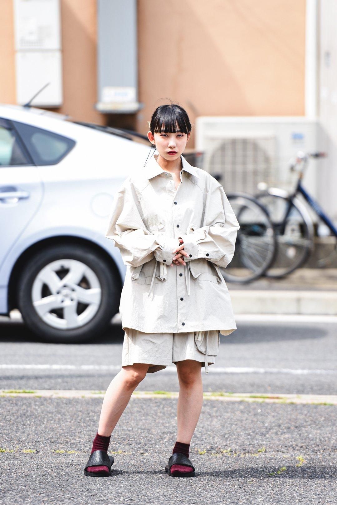 My Beautiful Landlet カーゴポケットビッグシャツ L.Gray