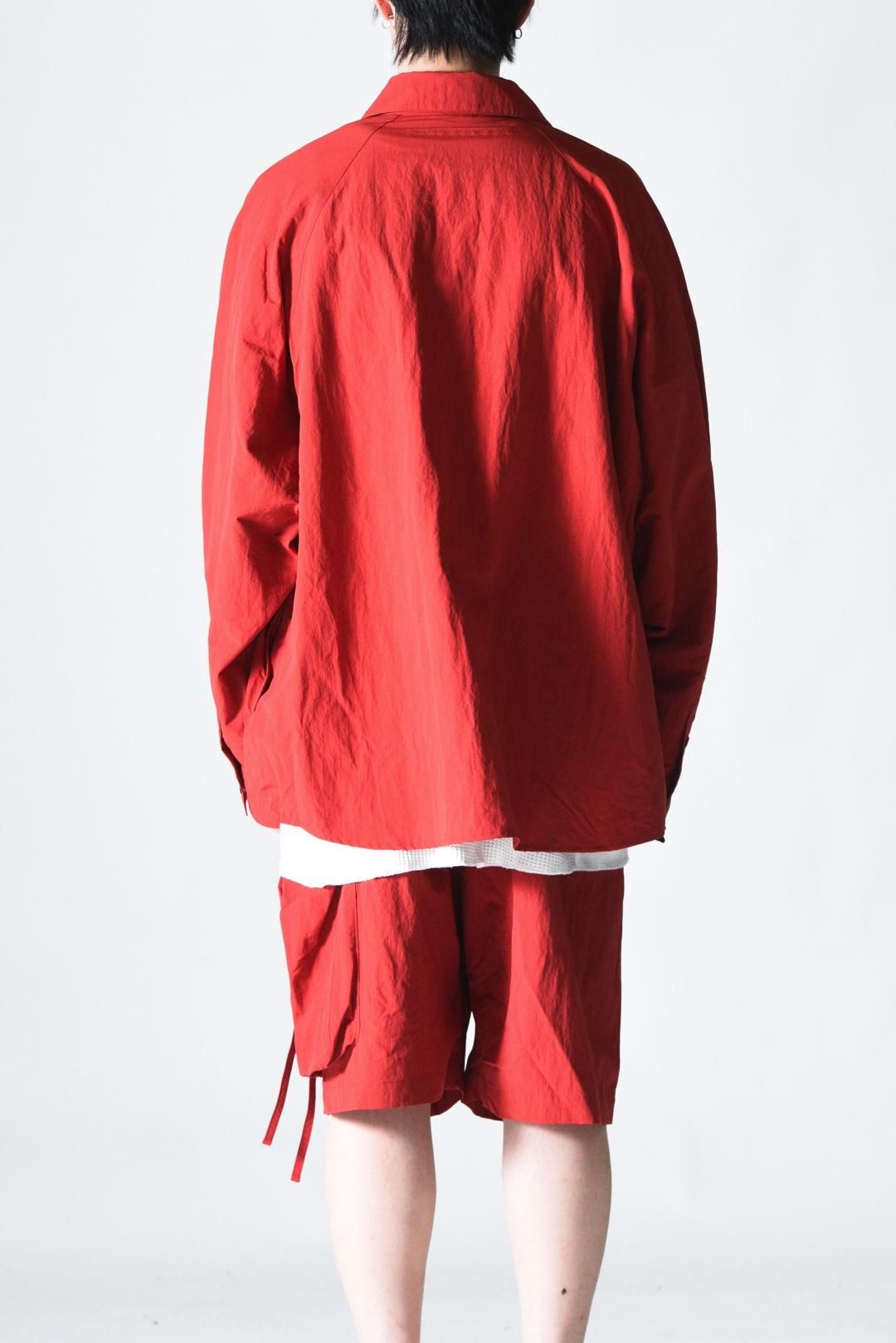 My Beautiful Landlet カーゴポケットビッグシャツ Red