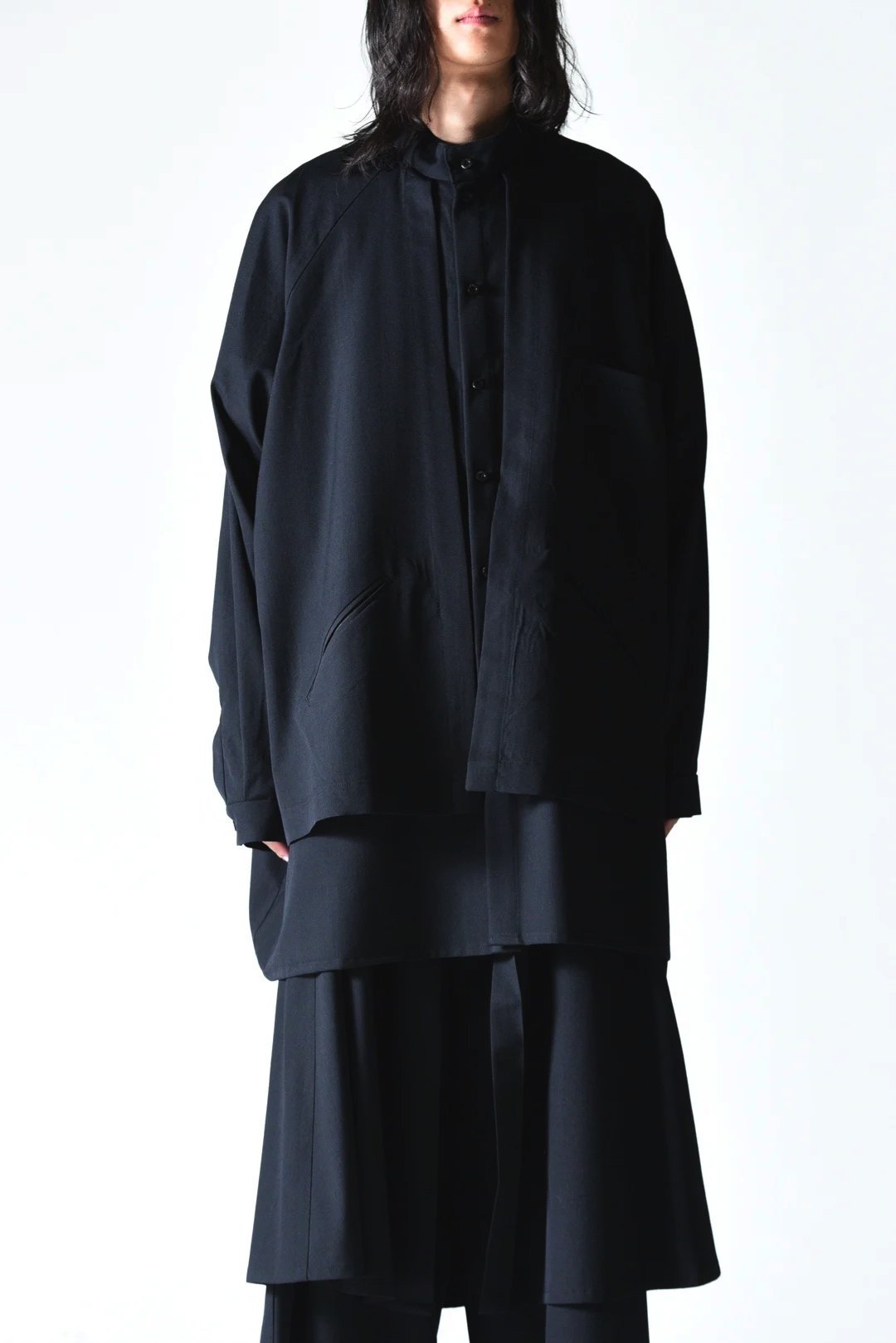 BISHOOL Wool Gabardine Layered Stand Shirt Jacket - BISHOOL,Edwina Horl,My  Beautiful Landlet,YANTOR等取扱い OVIE STUDIO の通販サイト