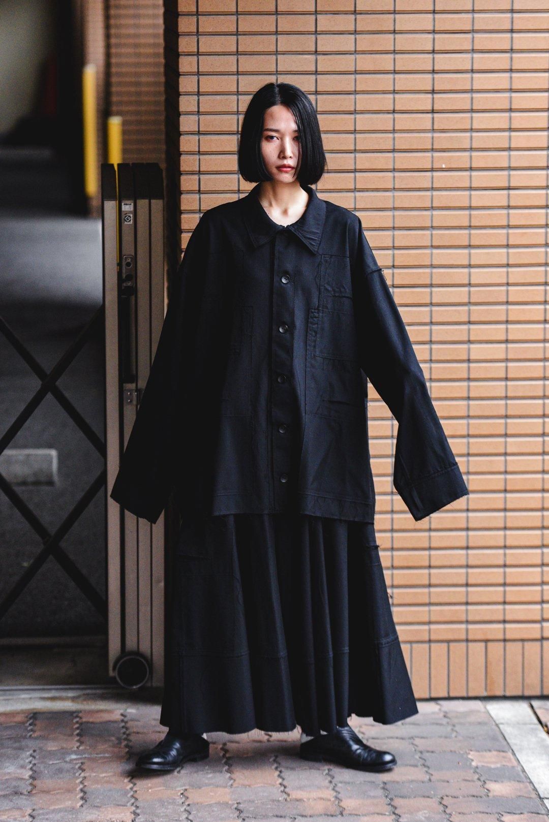 BISHOOL] Wool Gabardine Cut Off Pants with Damage Pocket
