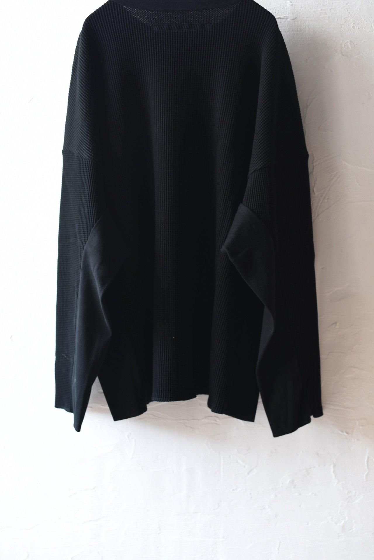 My Beautiful Landlet ワッフルドルマンスリーブロンT Black