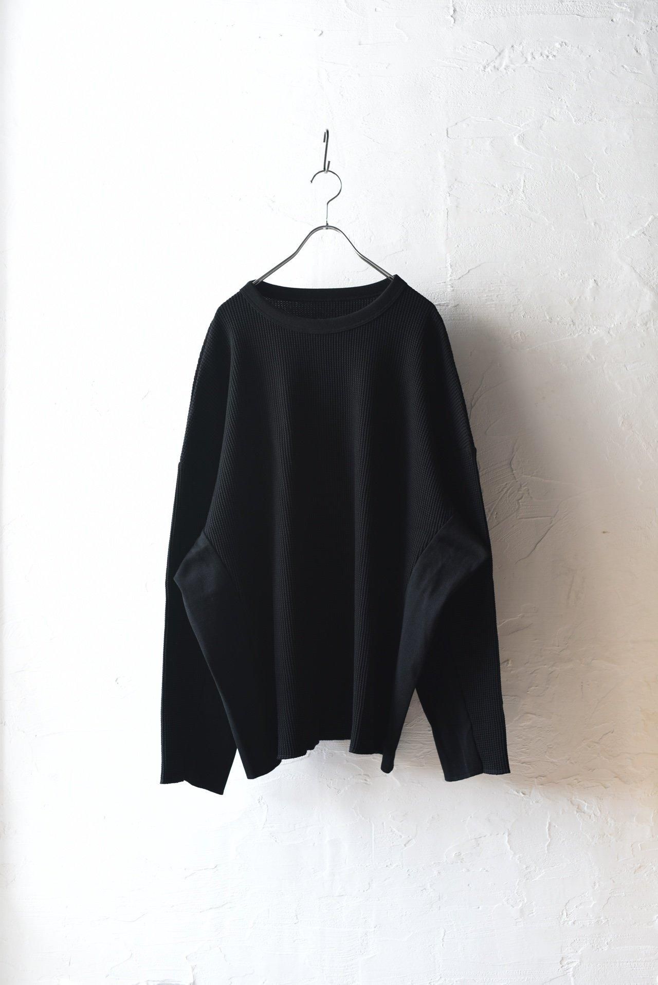 My Beautiful Landlet ワッフルドルマンスリーブロンT Black