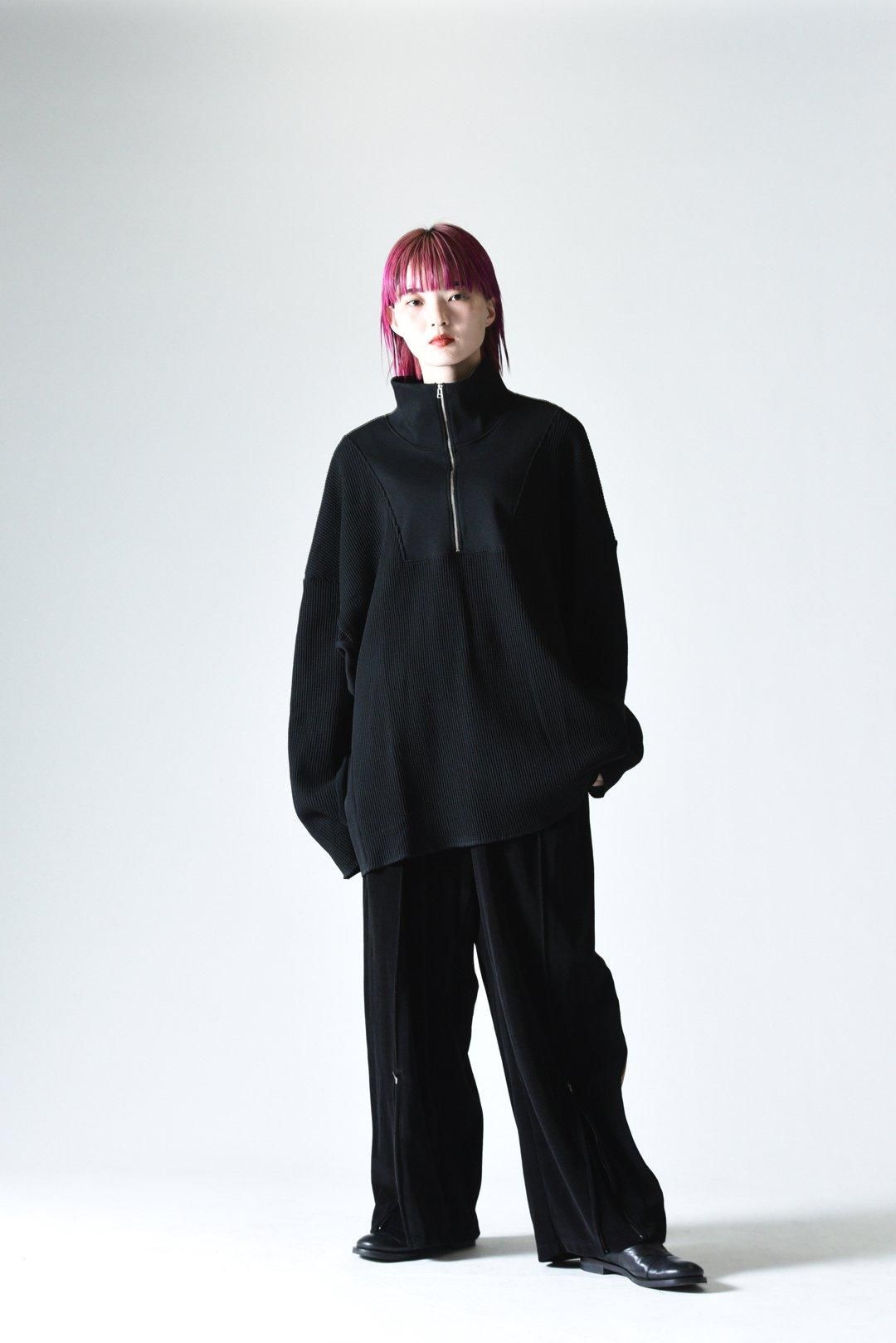 美品 my beautiful landlet ウール コットン 黒 日本製 My Beautiful Landlet ウールギャバジンパデットビッグコート
