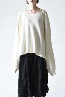BISHOOL The Classic LS Knit Sew Heavy Waffle off white