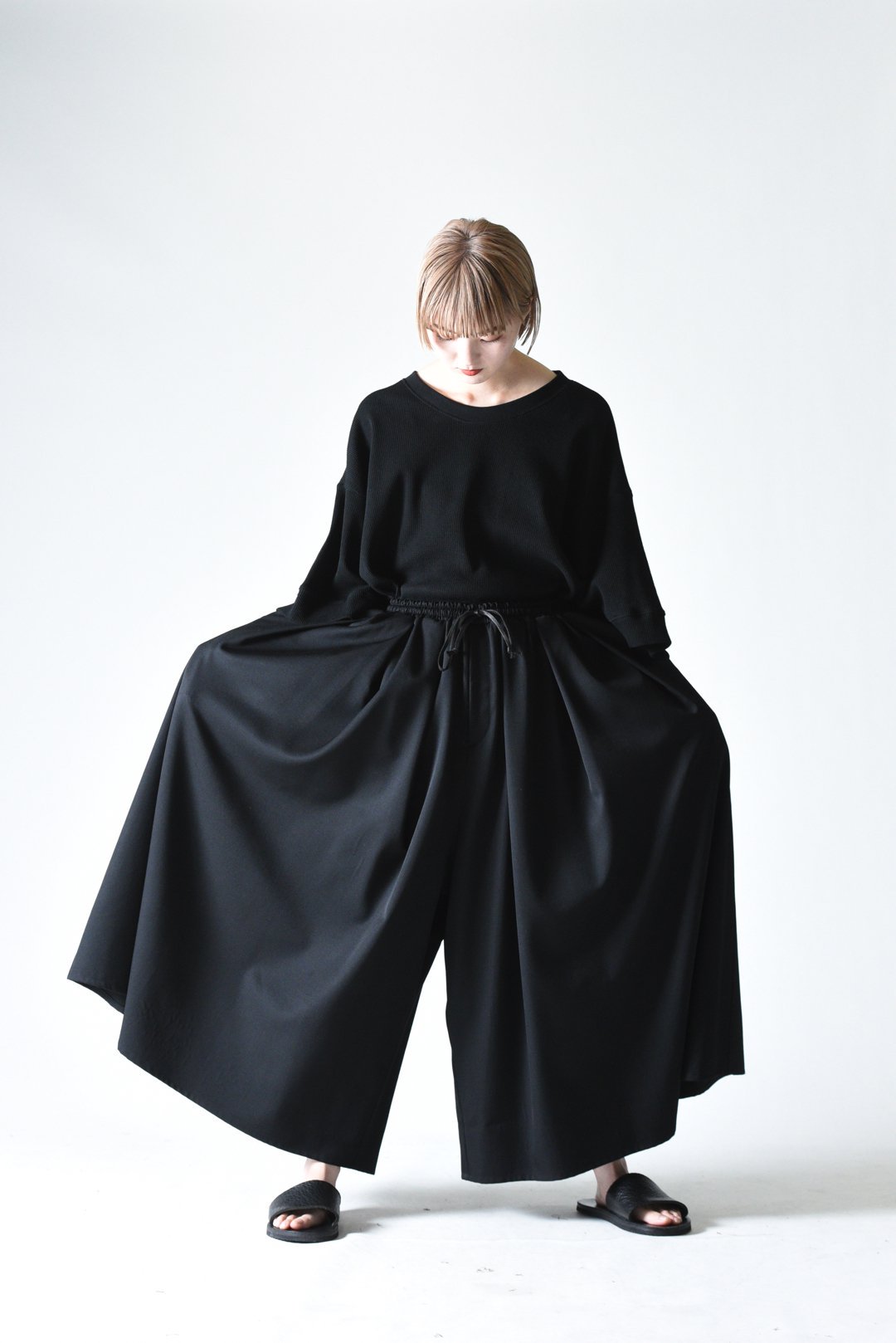 BISHOOL Wool Gabardine 3 Tuck 袴 Pants - BISHOOL,Edwina Horl,My 