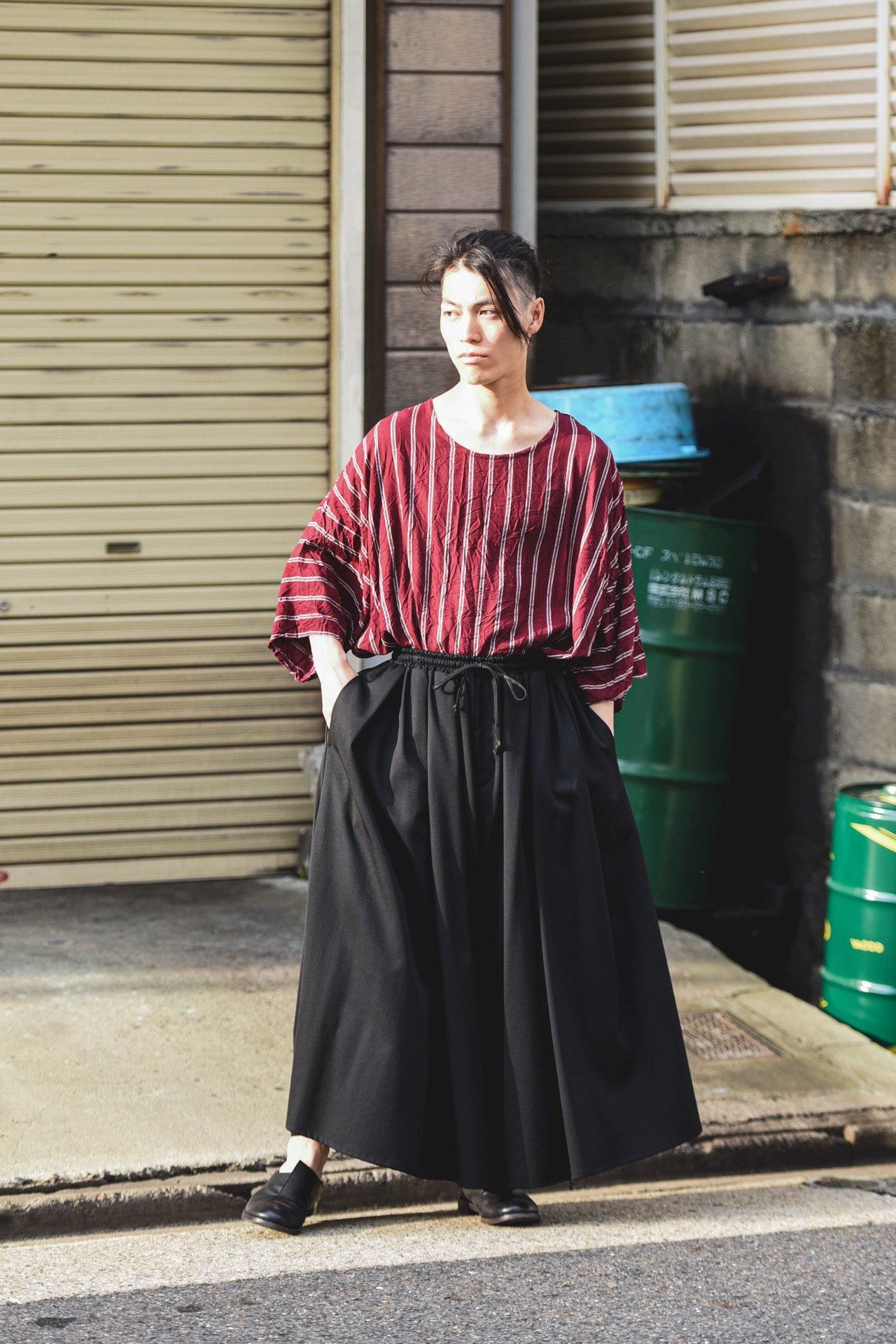 BISHOOL Wool Gabardine 3 Tuck 袴 Pants - BISHOOL,Edwina Horl