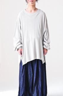 BISHOOL Waffle Knit LS Rib Big-T greige