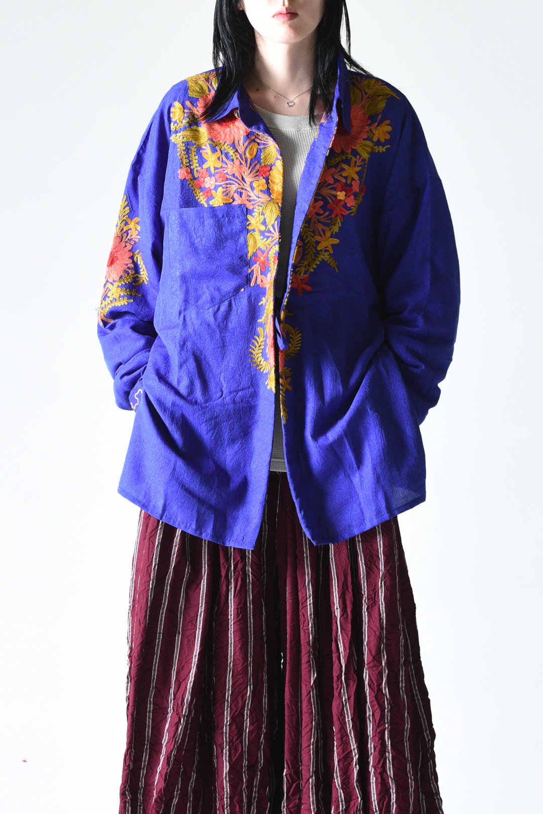 Leh Kashmir 羽織 Shirt Blue M - BISHOOL,Edwina Horl,My Beautiful  Landlet,YANTOR等取扱い OVIE STUDIO の通販サイト