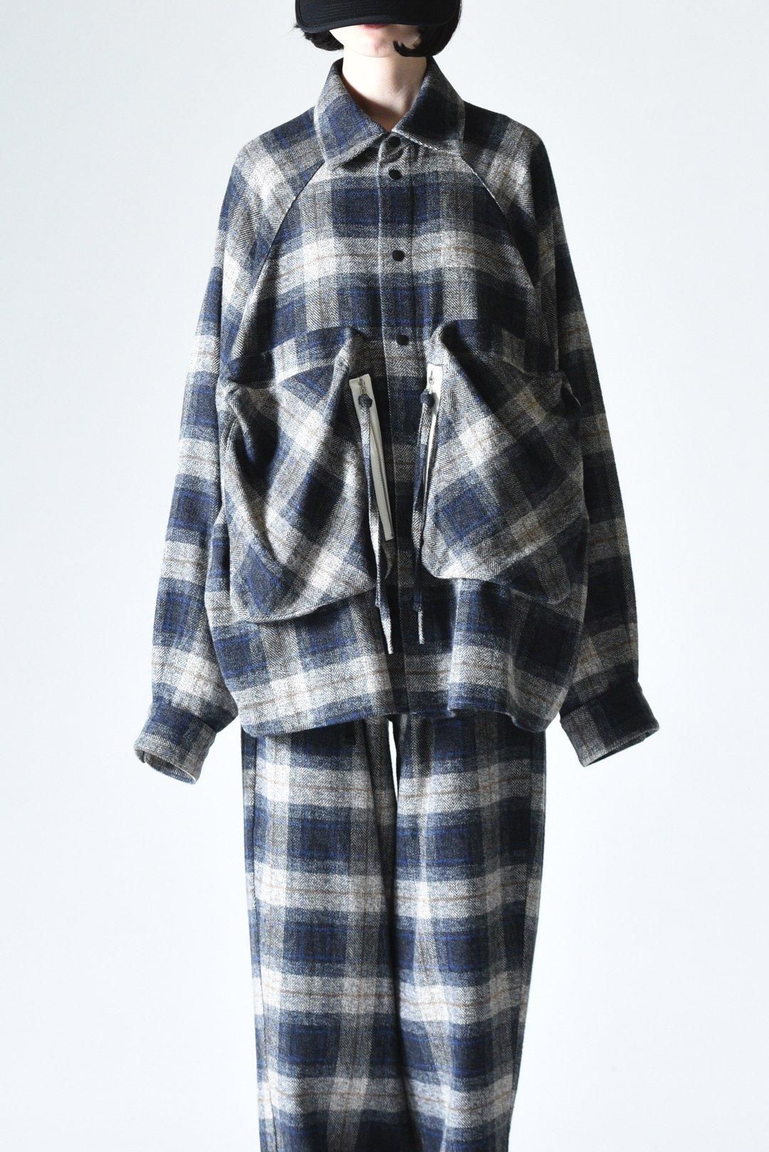 my beautiful landlet グレーオーバーサイズシャツ my beautiful landlet シャツ 「my landlet」 WASHABLE WOOL