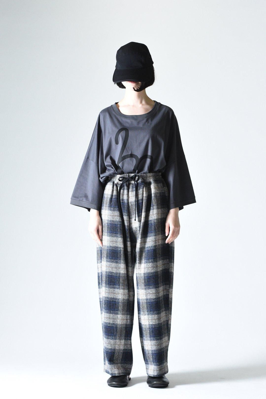 My Beautiful Landlet チェックツイードコクーンパンツ Gray