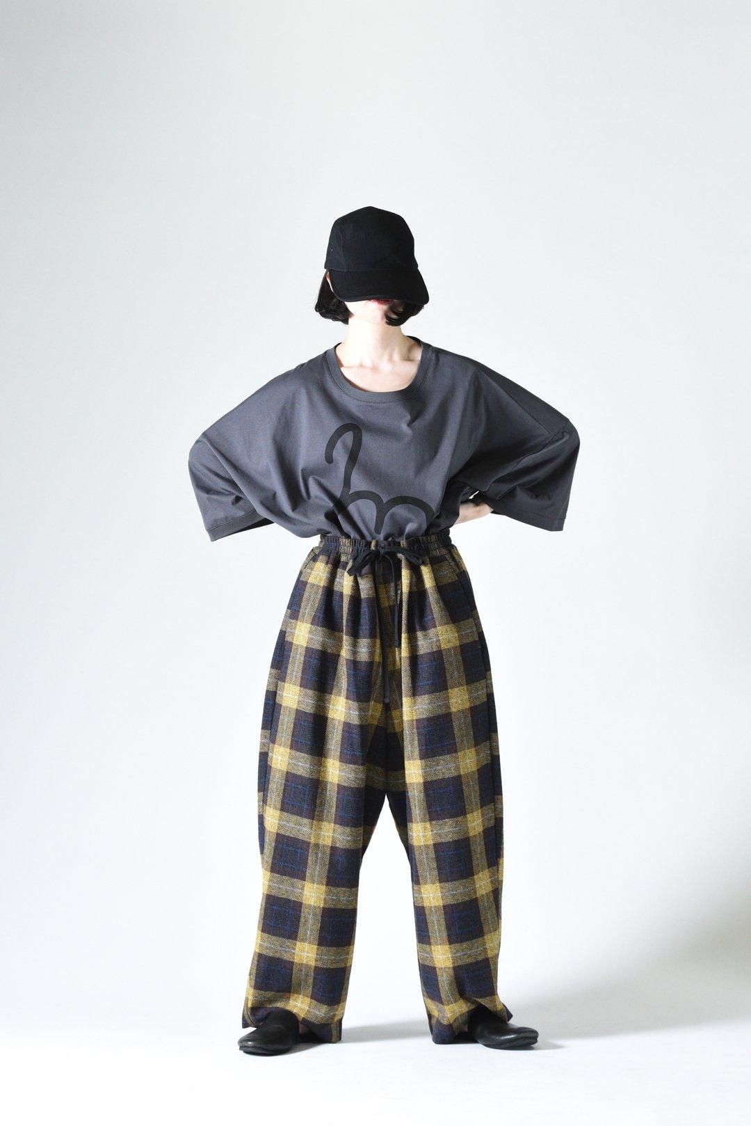 My Beautiful Landlet チェックツイードコクーンパンツ Yellow