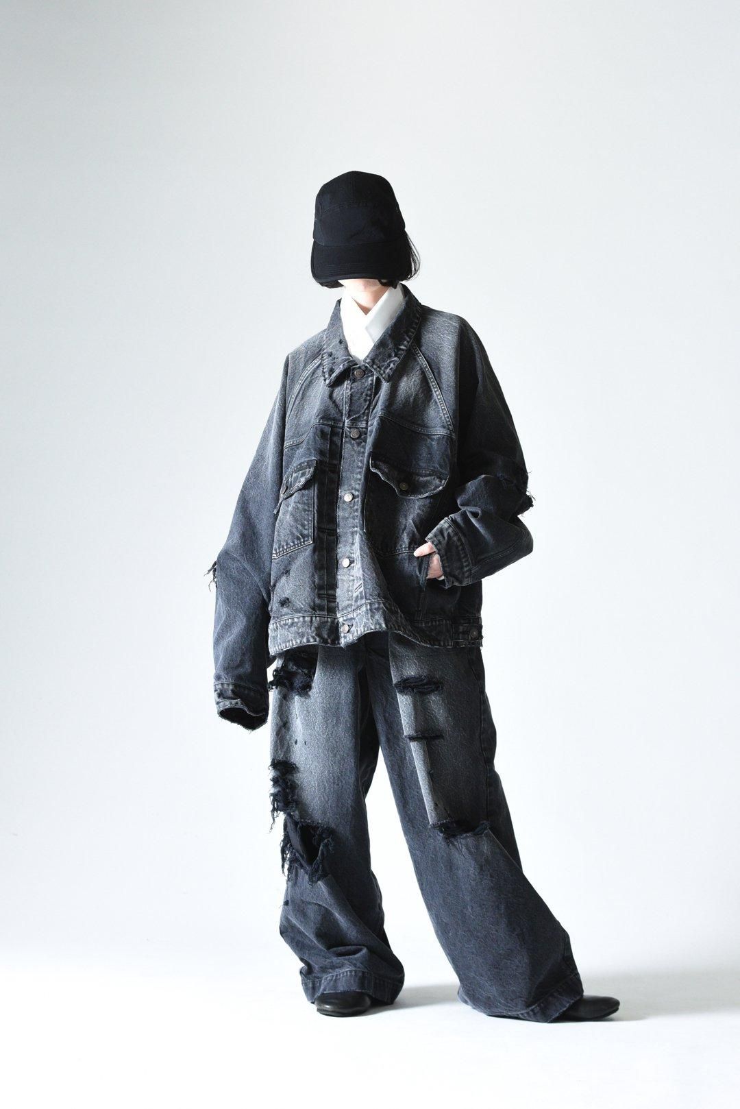 my beautiful landlet RIGID DENIM RAGLAN BIG JACKET INDIGO | nua