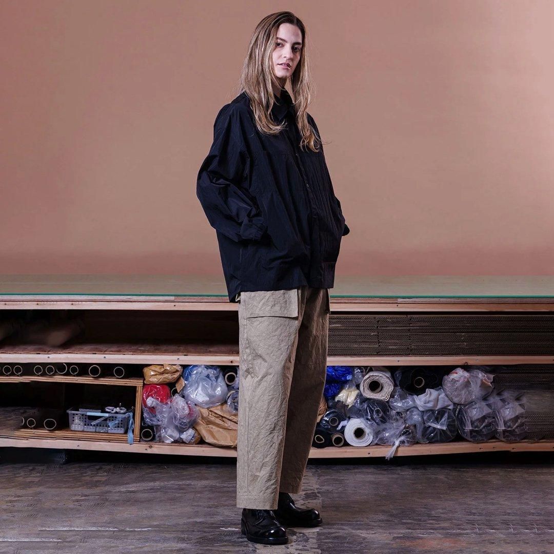 VOAAOV ヴィンテージナイロンシャツブルゾン Black - BISHOOL