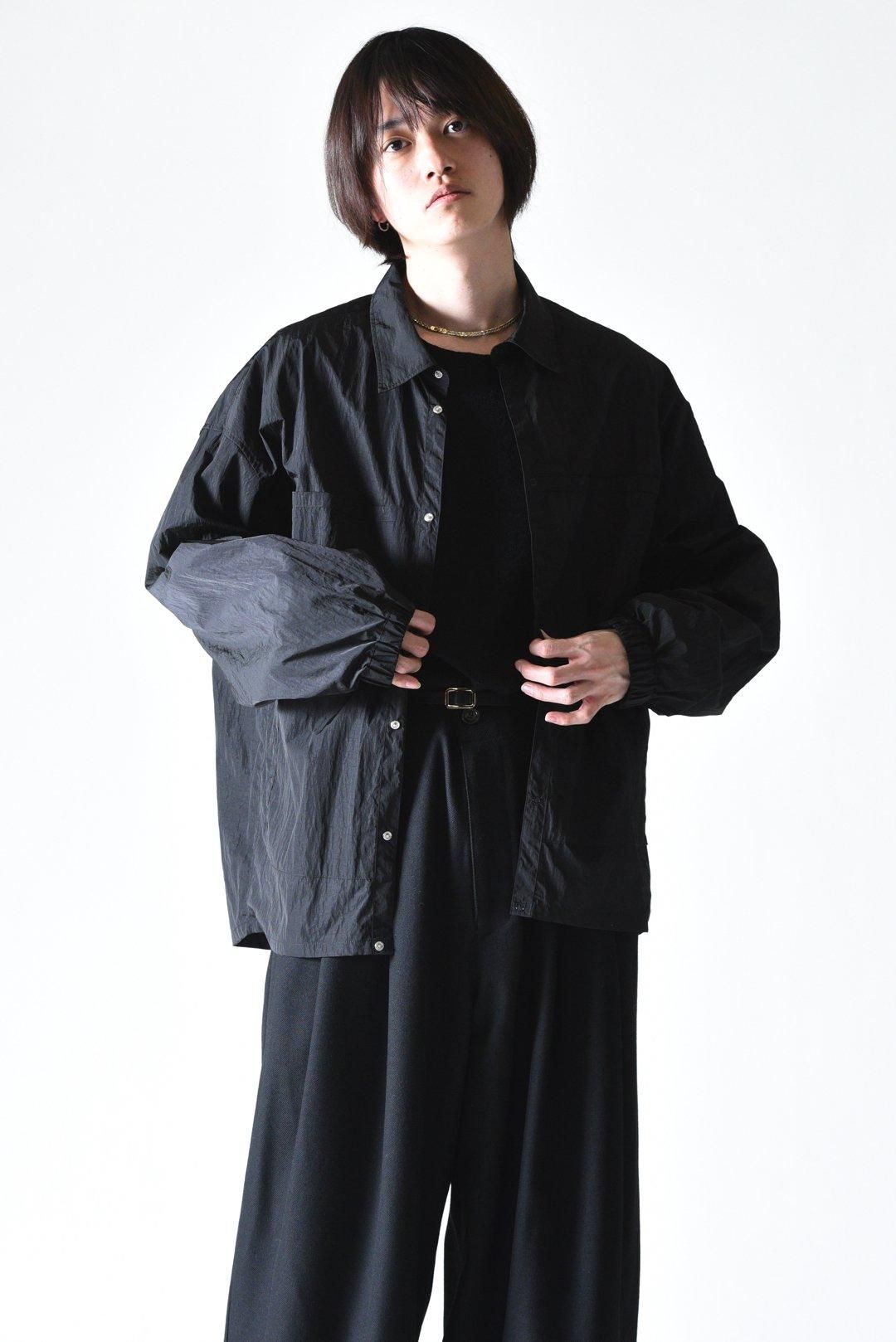VOAAOV ヴィンテージナイロンシャツブルゾン Black - BISHOOL
