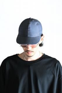 [SUÉSADA  BISHOOL] Symbol Cap wool gabardine blue gray