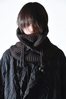 I'm here: Cotton Wool : Toggle Button'S Knit Snood Brown