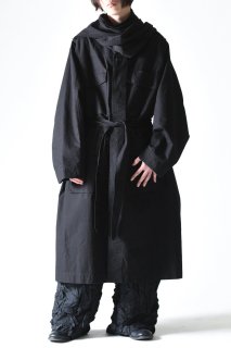 I'm here: HAORI MILITARY COAT : Black