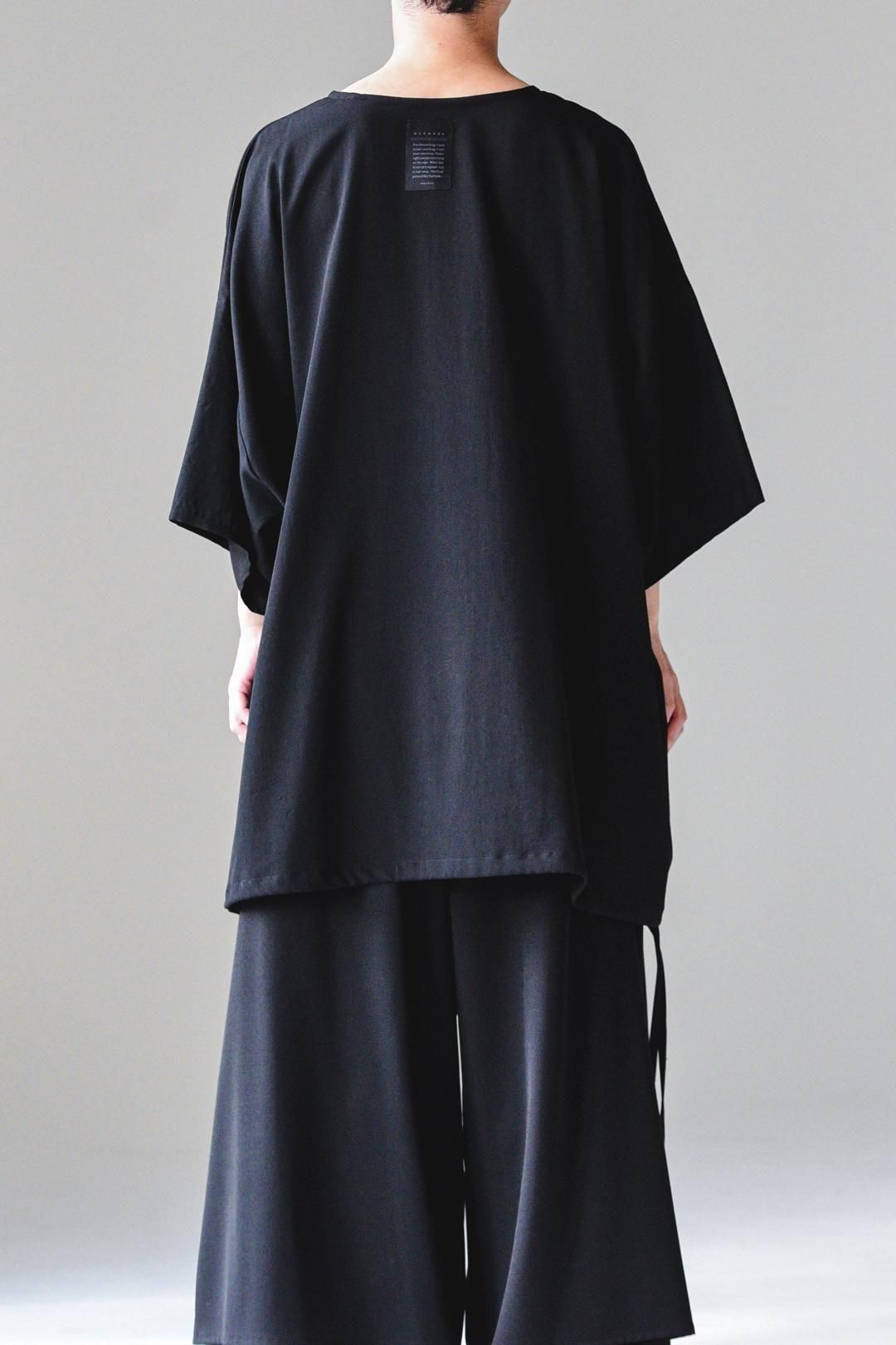 BISHOOL Message Embroidery Wool Gabardine Balloon Big-T