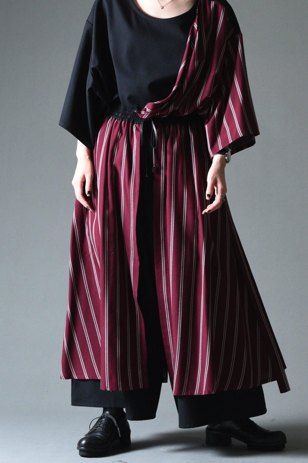 BISHOOL Wool Gabardine Layered 袴 Pants- Bishu Rayon Dobby BISHOOL Wool Gabardine Layered 袴 Pants- Bishu Rayon Dobby