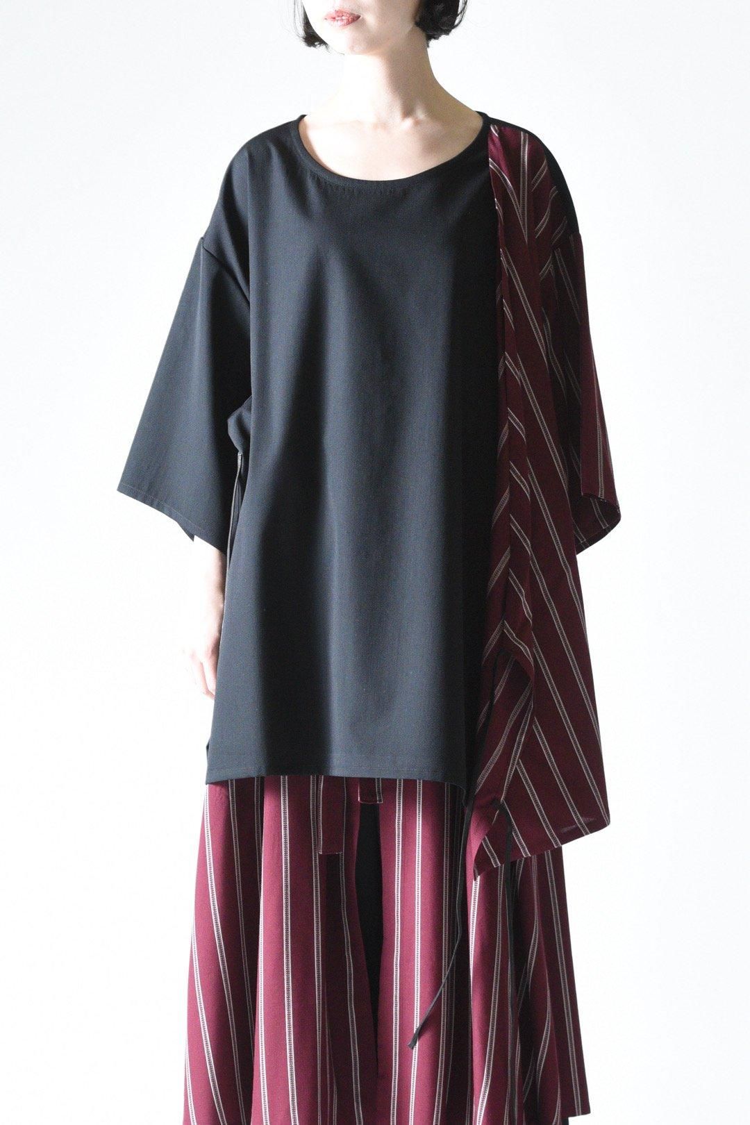 BISHOOL Wool Gabardine Wrap Big Pullover - Bishu Rayon Dobby