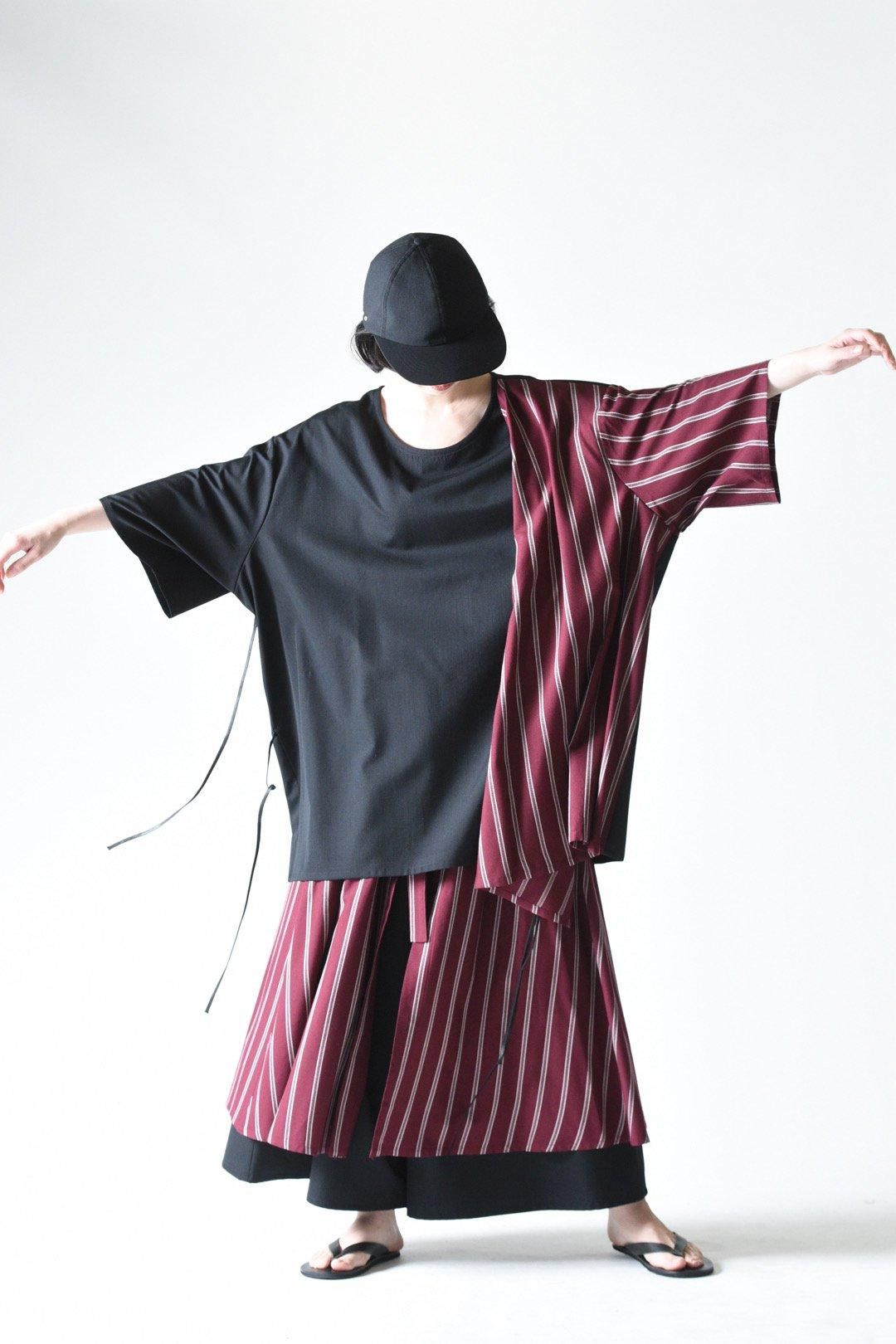 BISHOOL Wool Gabardine Wrap Big Pullover - Bishu Rayon Dobby