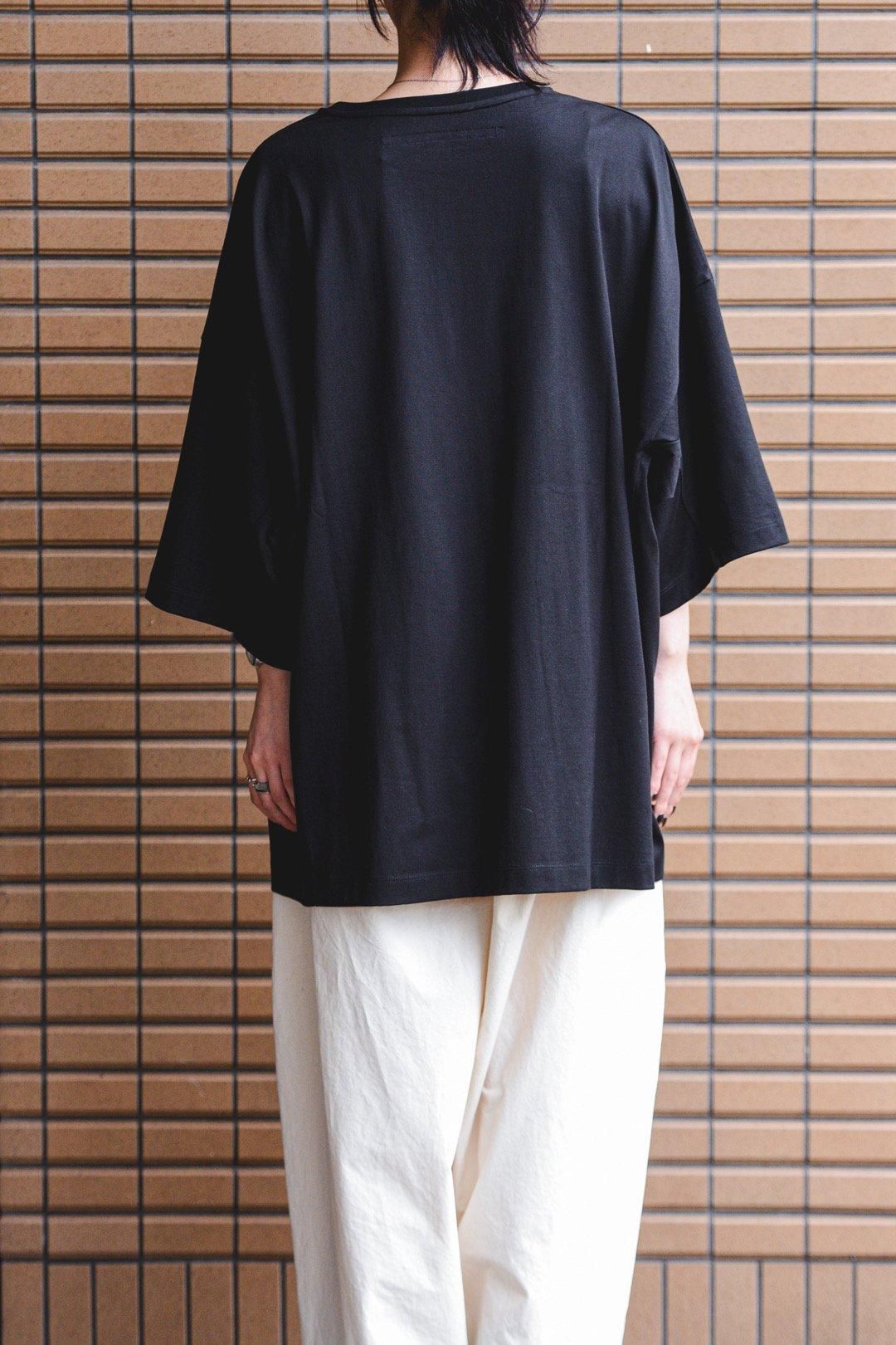 レビュー高評価商品 My Beautiful Landlet 日の丸ワイドカットソー Black - BISHOOL トップス