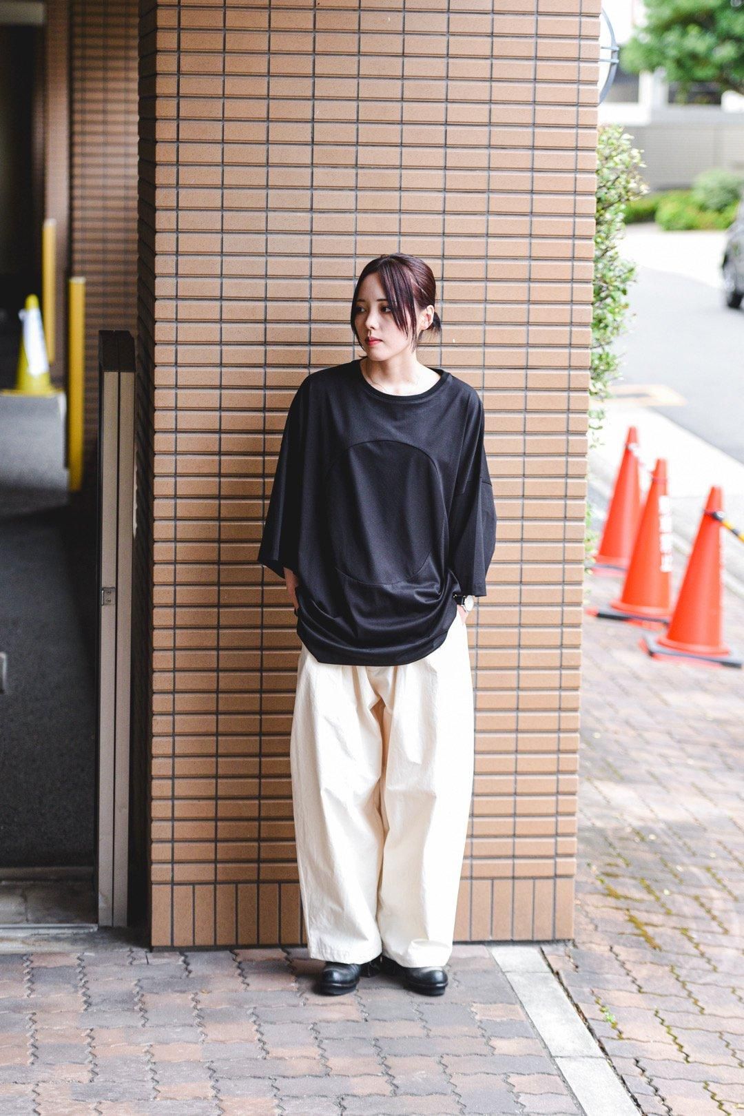 My Beautiful Landlet 日の丸ワイドカットソー Black - BISHOOL