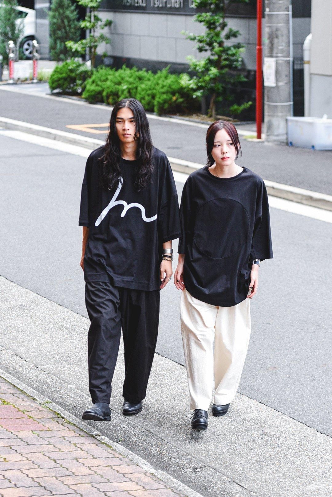 My Beautiful Landlet 日の丸ワイドカットソー Black - BISHOOL