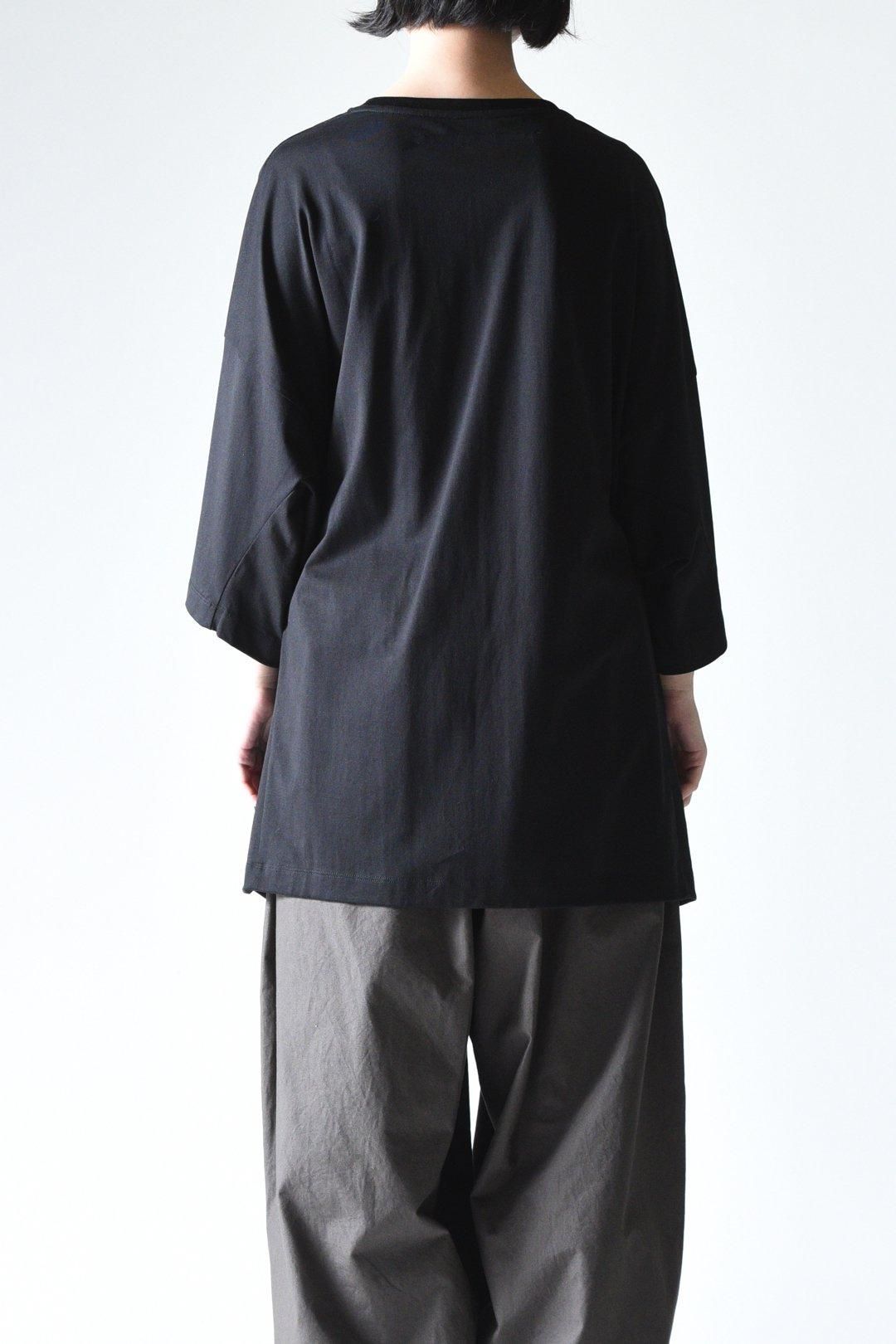 My Beautiful Landlet 日の丸ワイドカットソー Black - BISHOOL