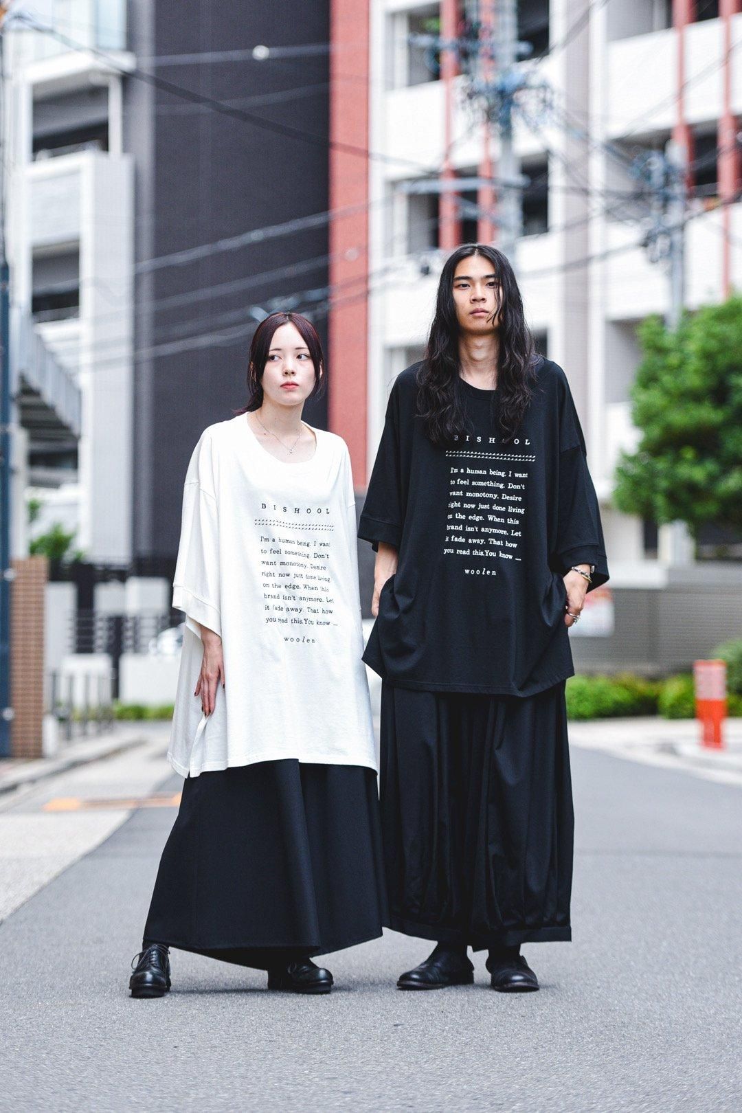 BISHOOL Wool Gabardine Easy 袴 Pants black - BISHOOL,Edwina