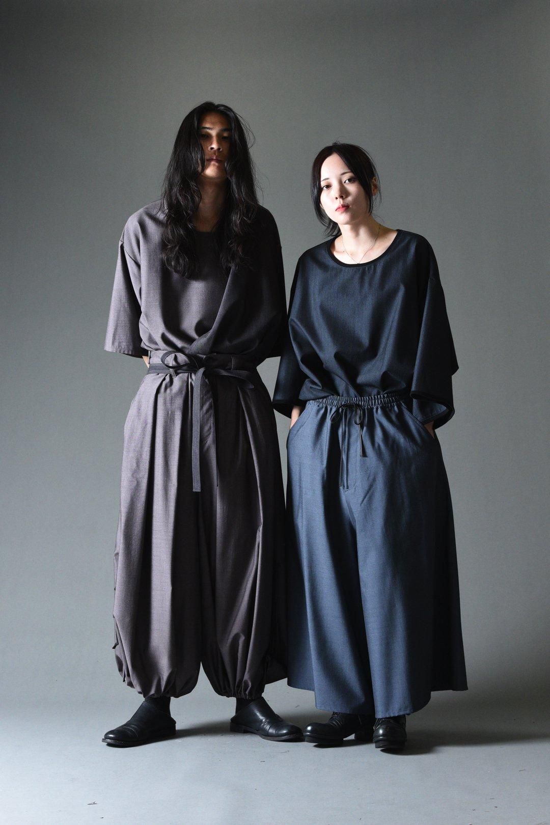 BISHOOL 袴パンツ BISHOOL Wool Gabardine Easy 袴 Pants black - BISHOOL,Edwina