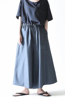 BISHOOL Wool Gabardine Easy  Pants blue gray