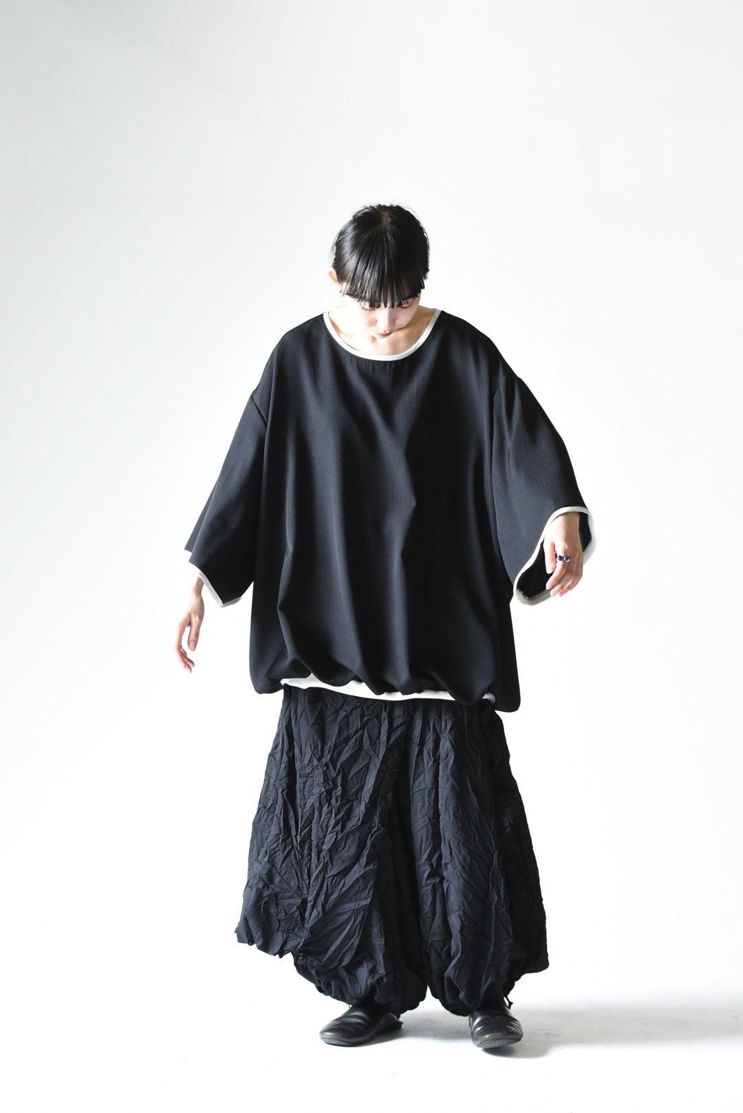 日本全国送料無料商品 | 特集 | Wool BISHOOL Gabardine black×beige Pullover Rib Balloon トップス