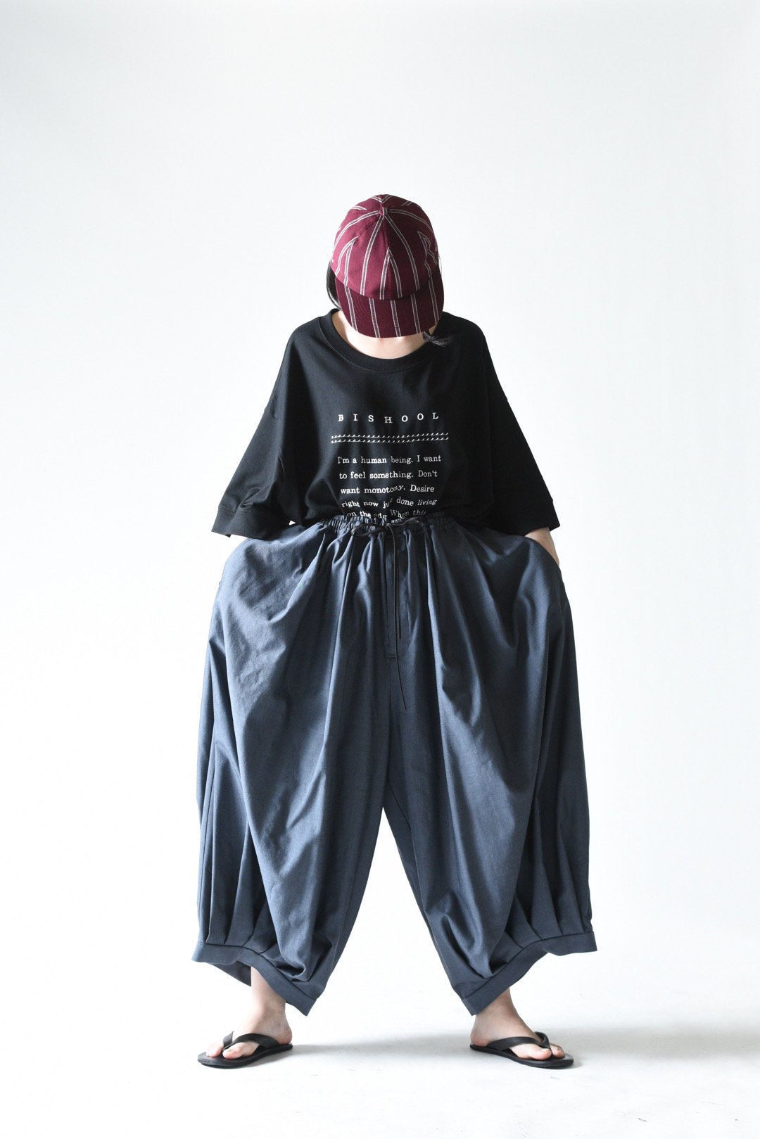 BISHOOL Wool Gabardine Pumpkin Drape Pants blue gray - BISHOOL,Edwina  Horl,My Beautiful Landlet,YANTOR等取扱い OVIE STUDIO の通販サイト