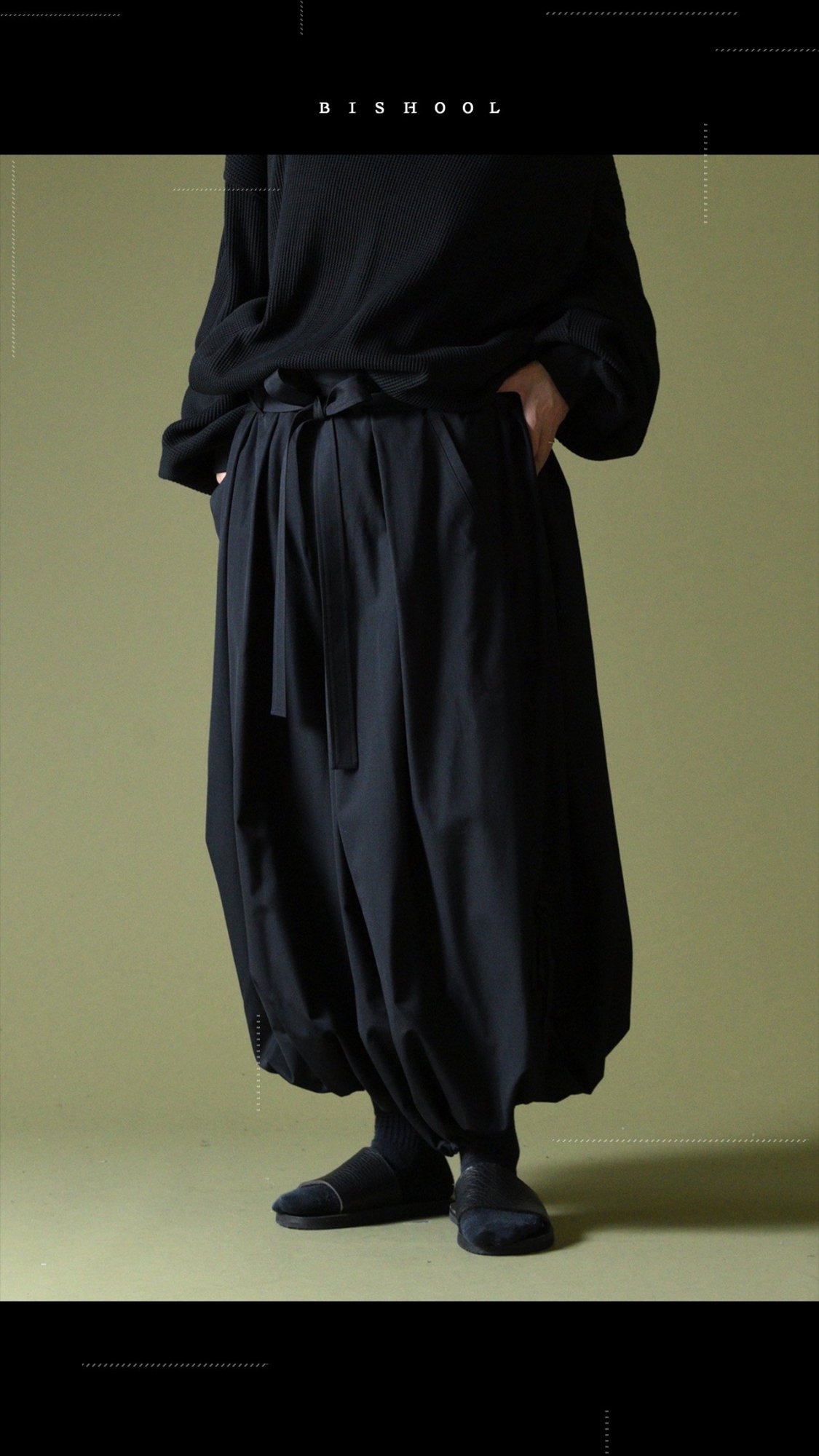 BISHOOL Wool Gabardine KIMONO Balloon Pants black - BISHOOL,Edwina Horl,My  Beautiful Landlet,YANTOR等取扱い OVIE STUDIO の通販サイト