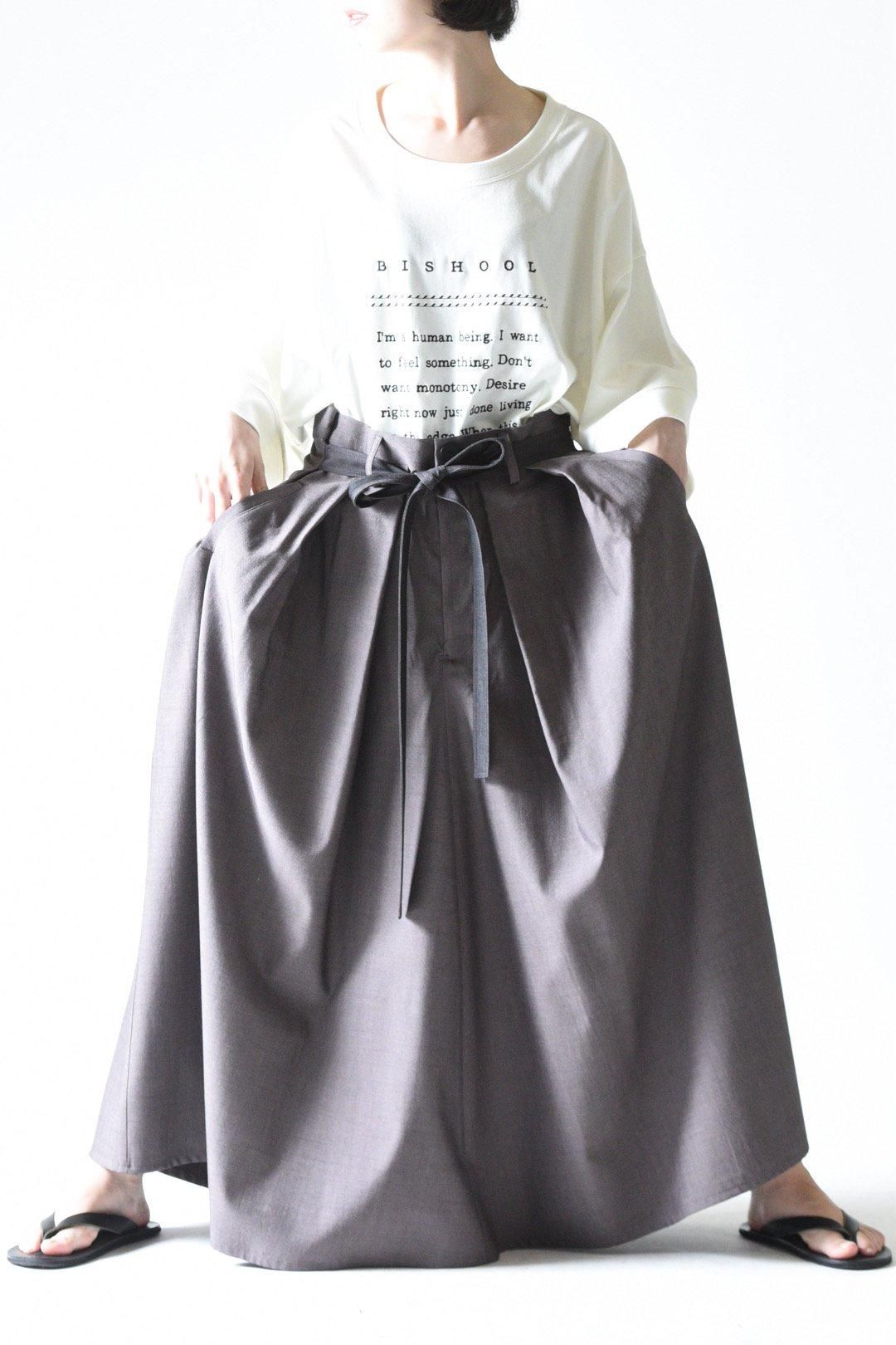 スカート BISHOOL hakama skirt BISHOOL] 4oz Denim Wrap HAKAMA Cloth 4oz Denim Wrap Unisex