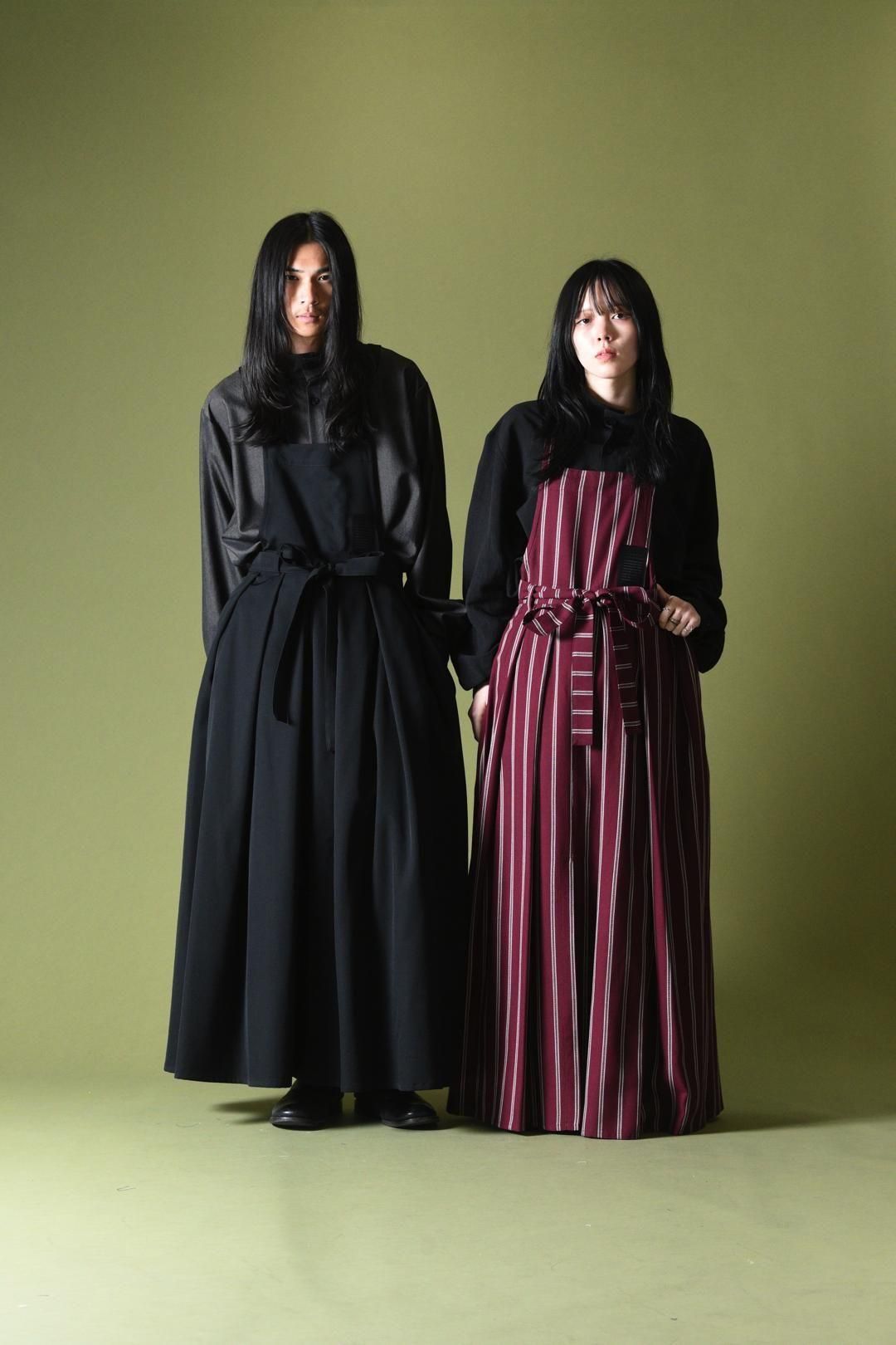 BISHOOL Wool Gabardine Wrap KIMONO Cloth black - BISHOOL